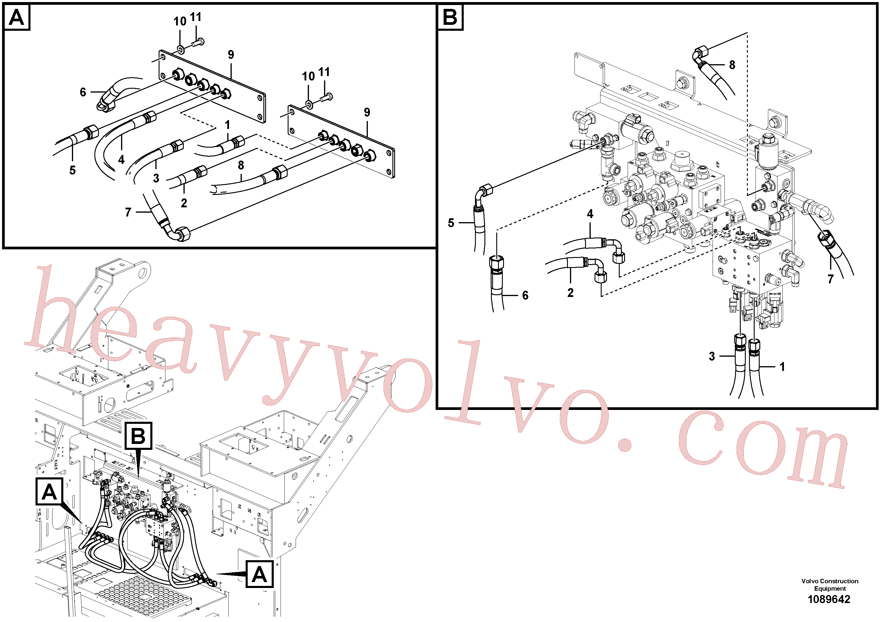 VOE12791515 for Volvo Hydraulic lines, screeds(1089642 assembly)