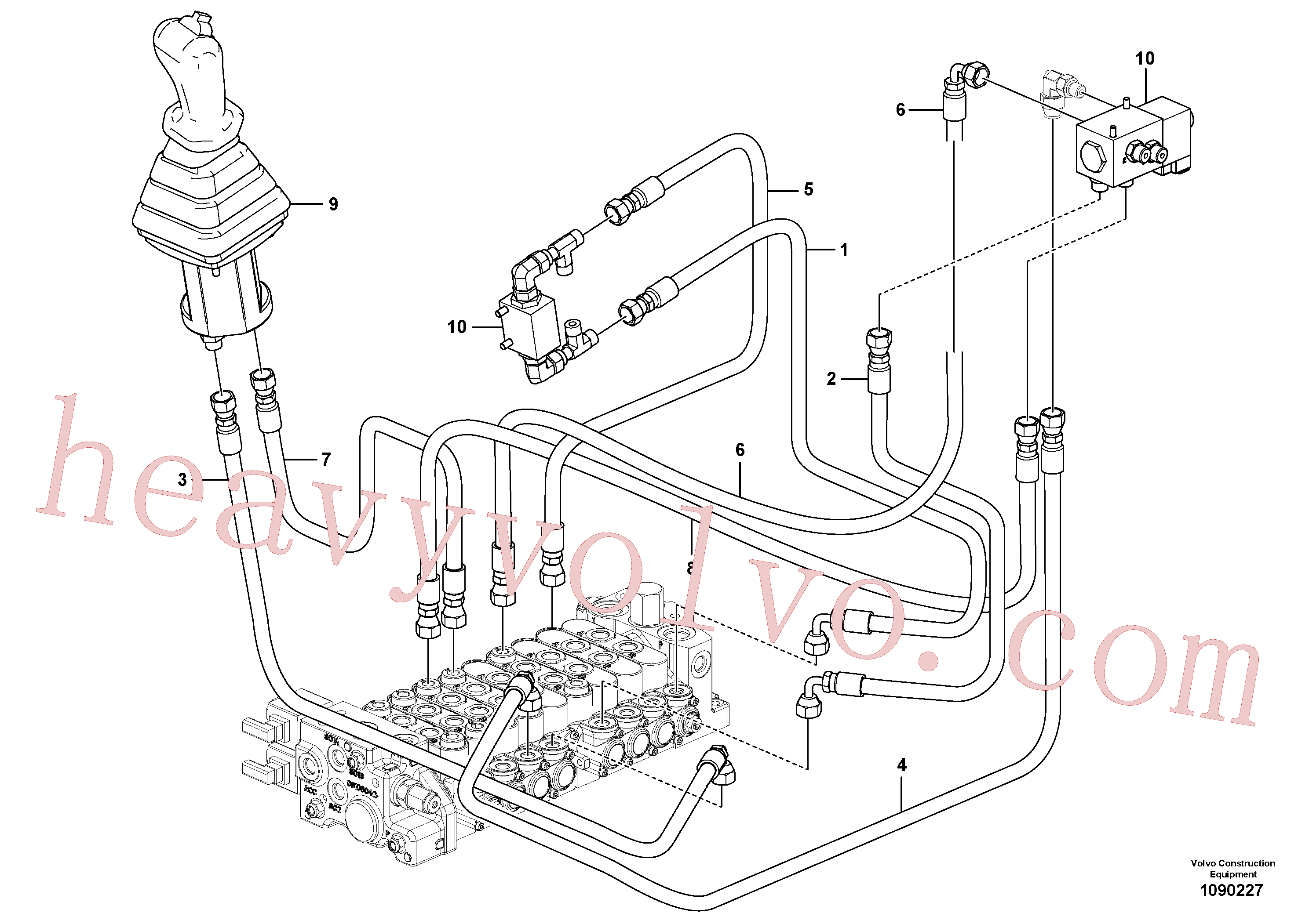 VOE936823 for Volvo Hydraulic circuit ( low pressure )(1090227 assembly)