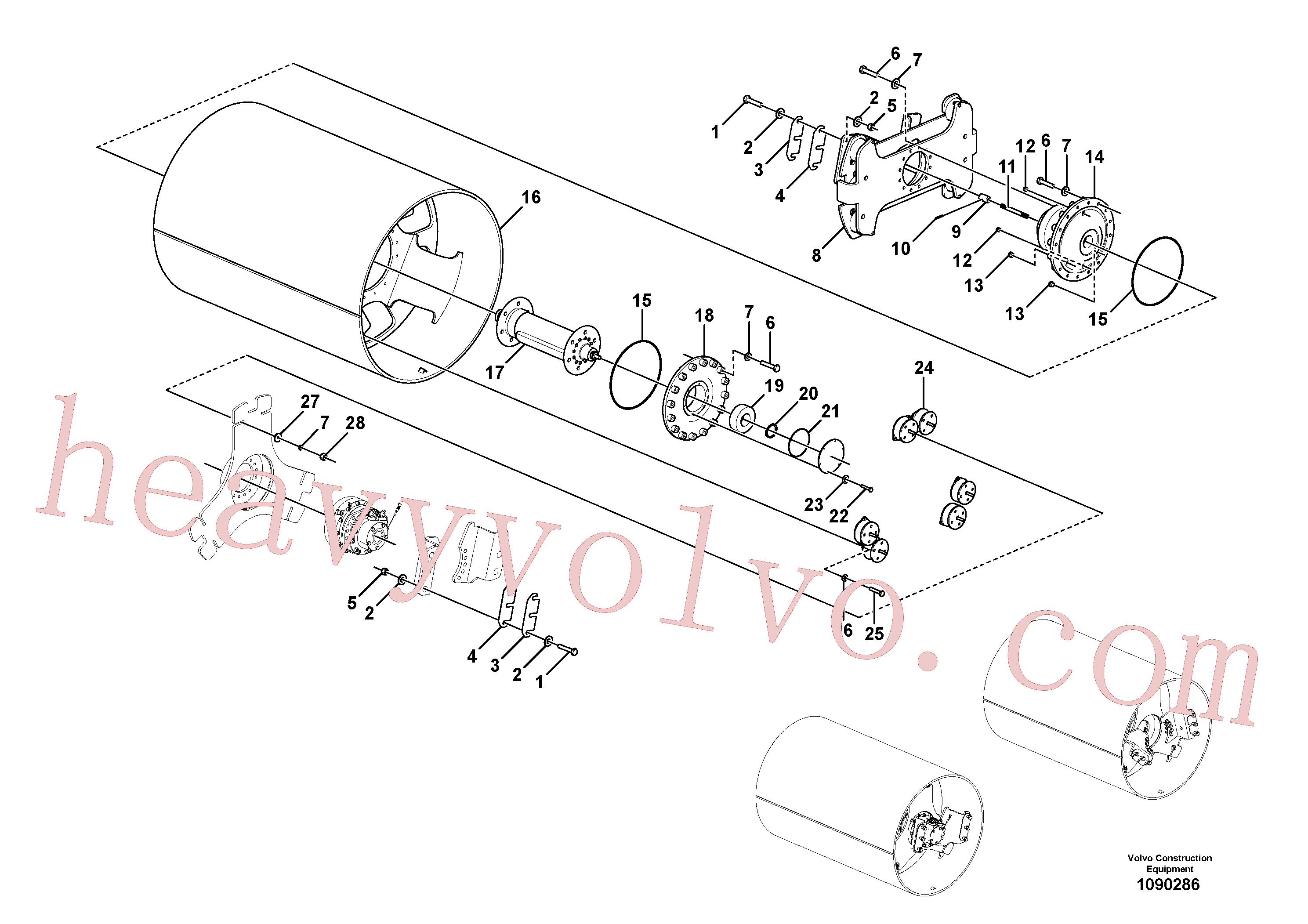 RM96719083 for Volvo Drum Assembly(1090286 assembly)