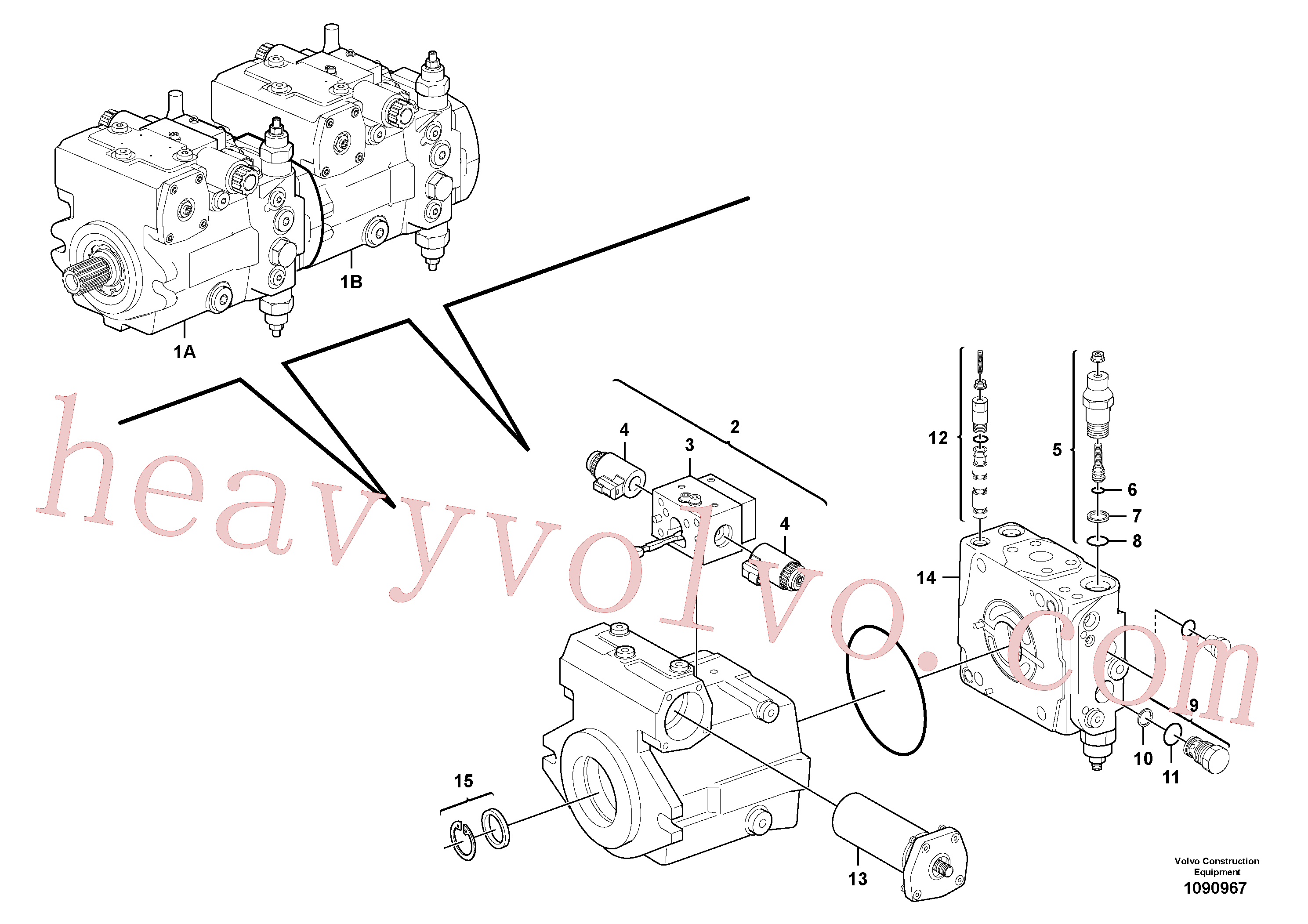 VOE11997670 for Volvo Hydraulic pump(1090967 assembly)