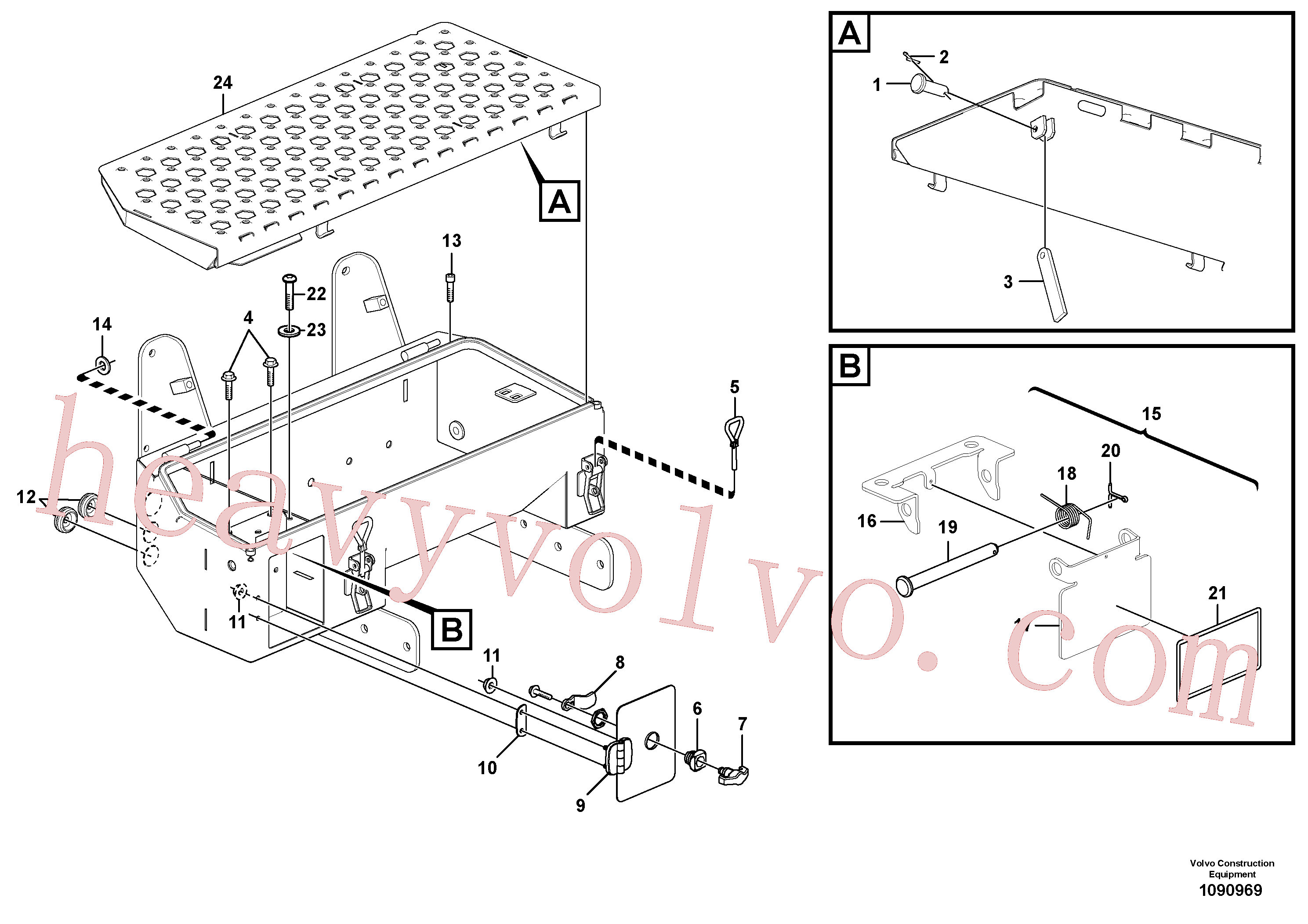 VOE13964844 for Volvo Tool box(1090969 assembly)