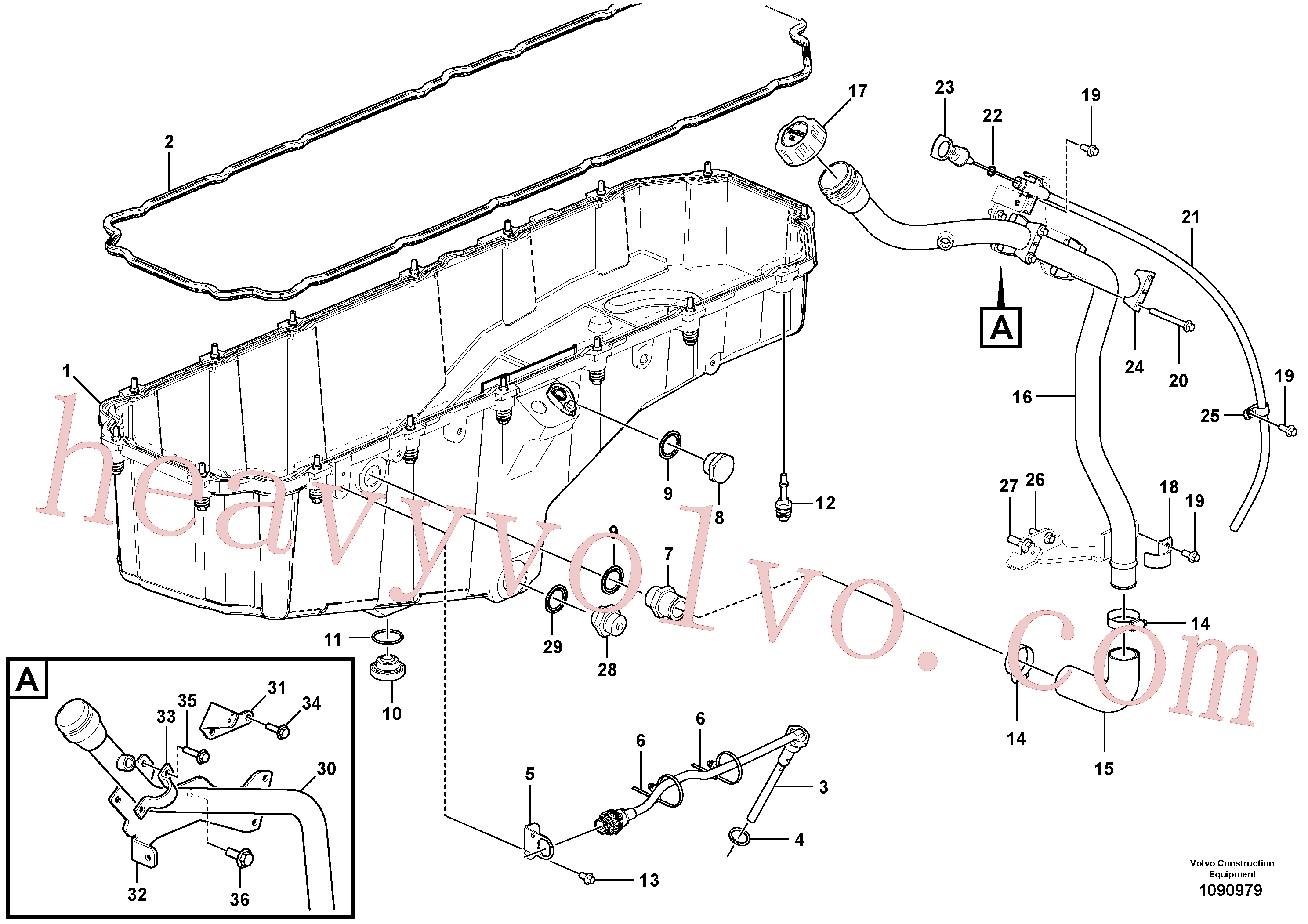 VOE984736 for Volvo Oil sump with mounting parts(1090979 assembly)