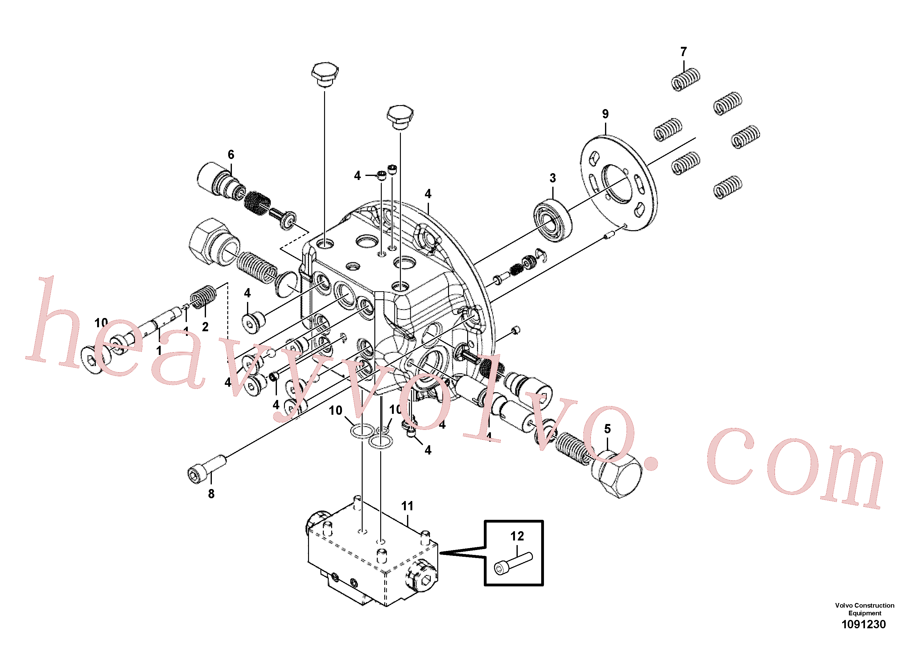 VOE14526589 for Volvo Travel motor(1091230 assembly)