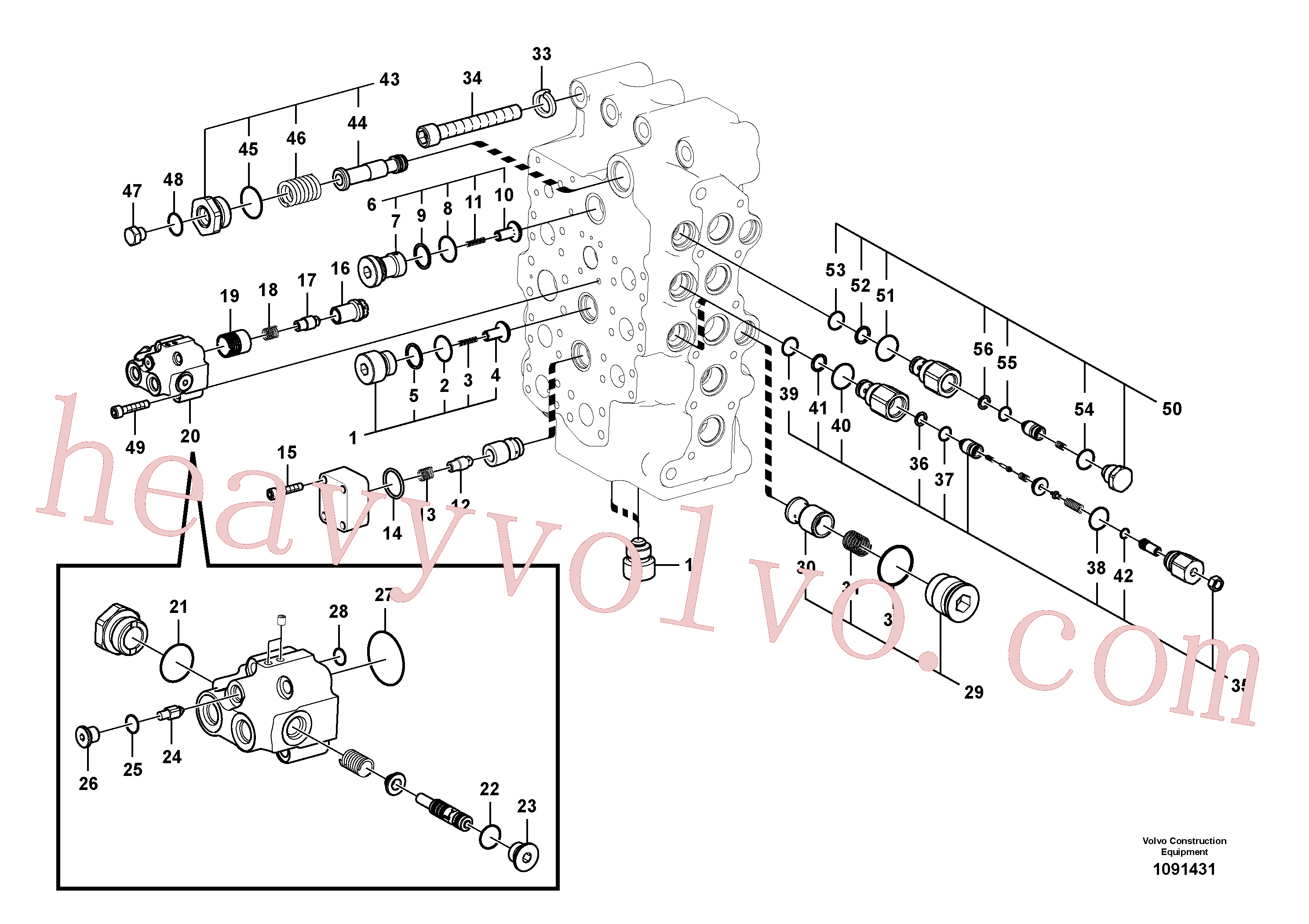 VOE14513392 for Volvo Main control valve(1091431 assembly)