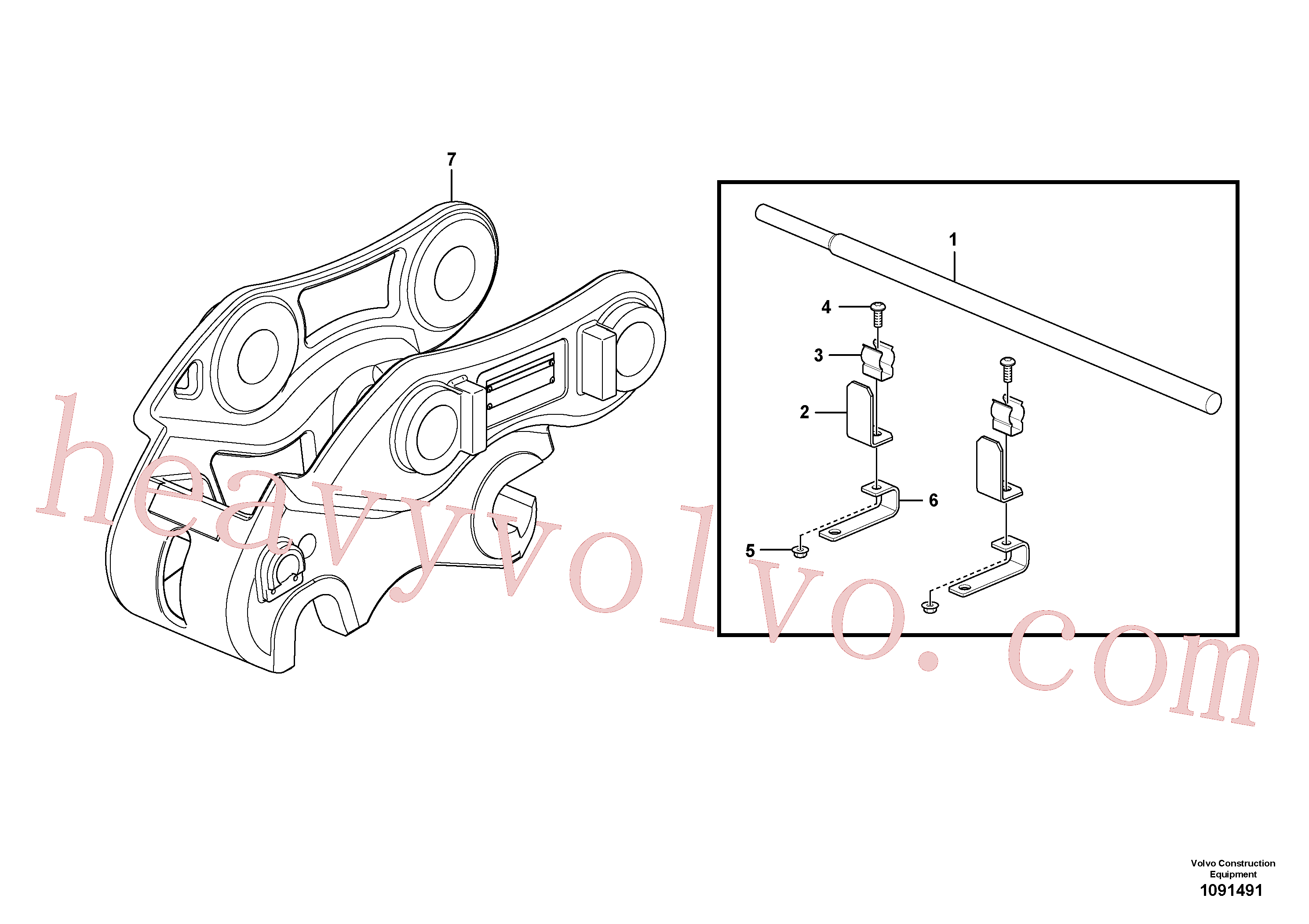 VOE997501 for Volvo Attachment bracket, quickfit(1091491 assembly)