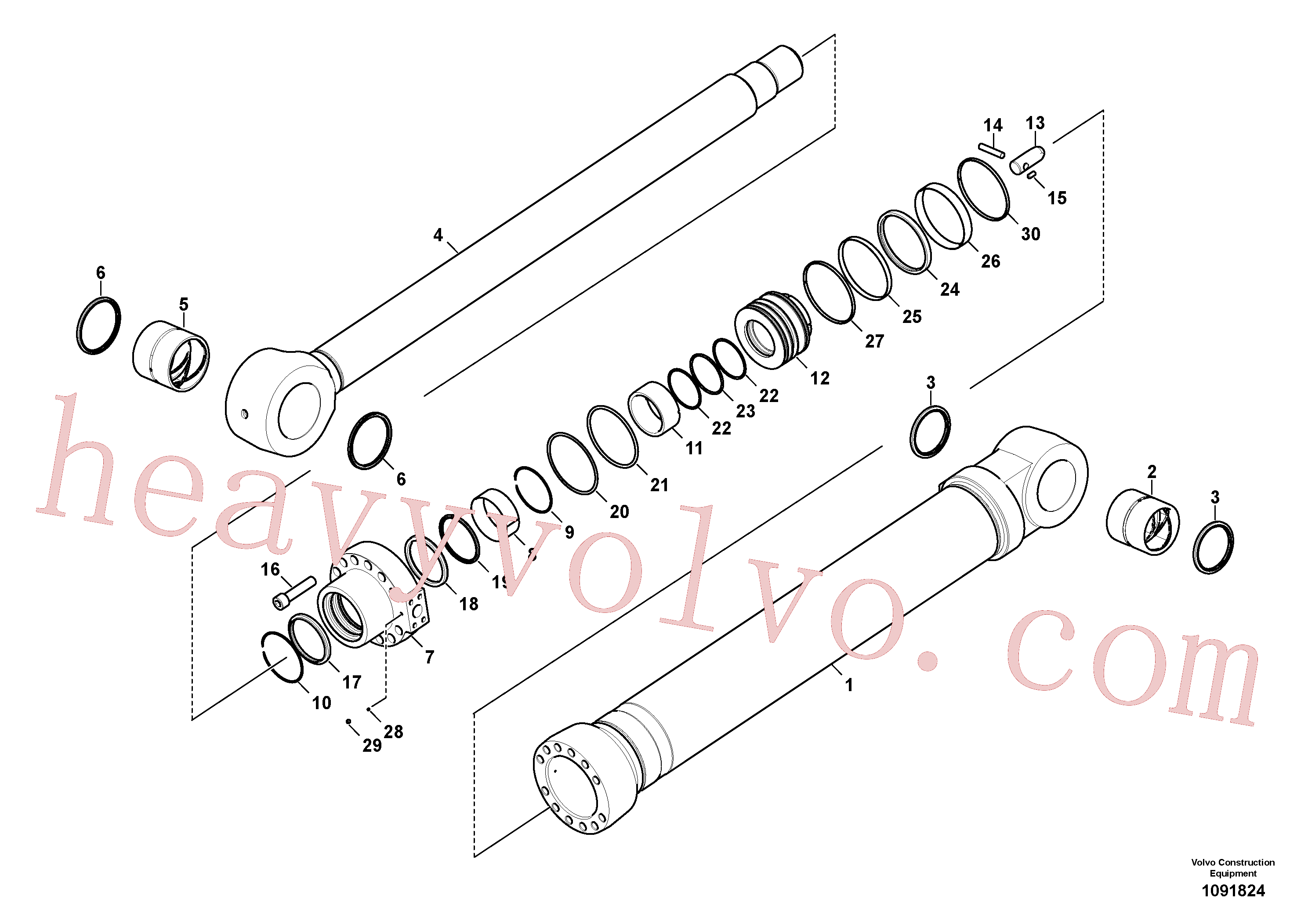 VOE14720333 for Volvo Bucket cylinder(1091824 assembly)