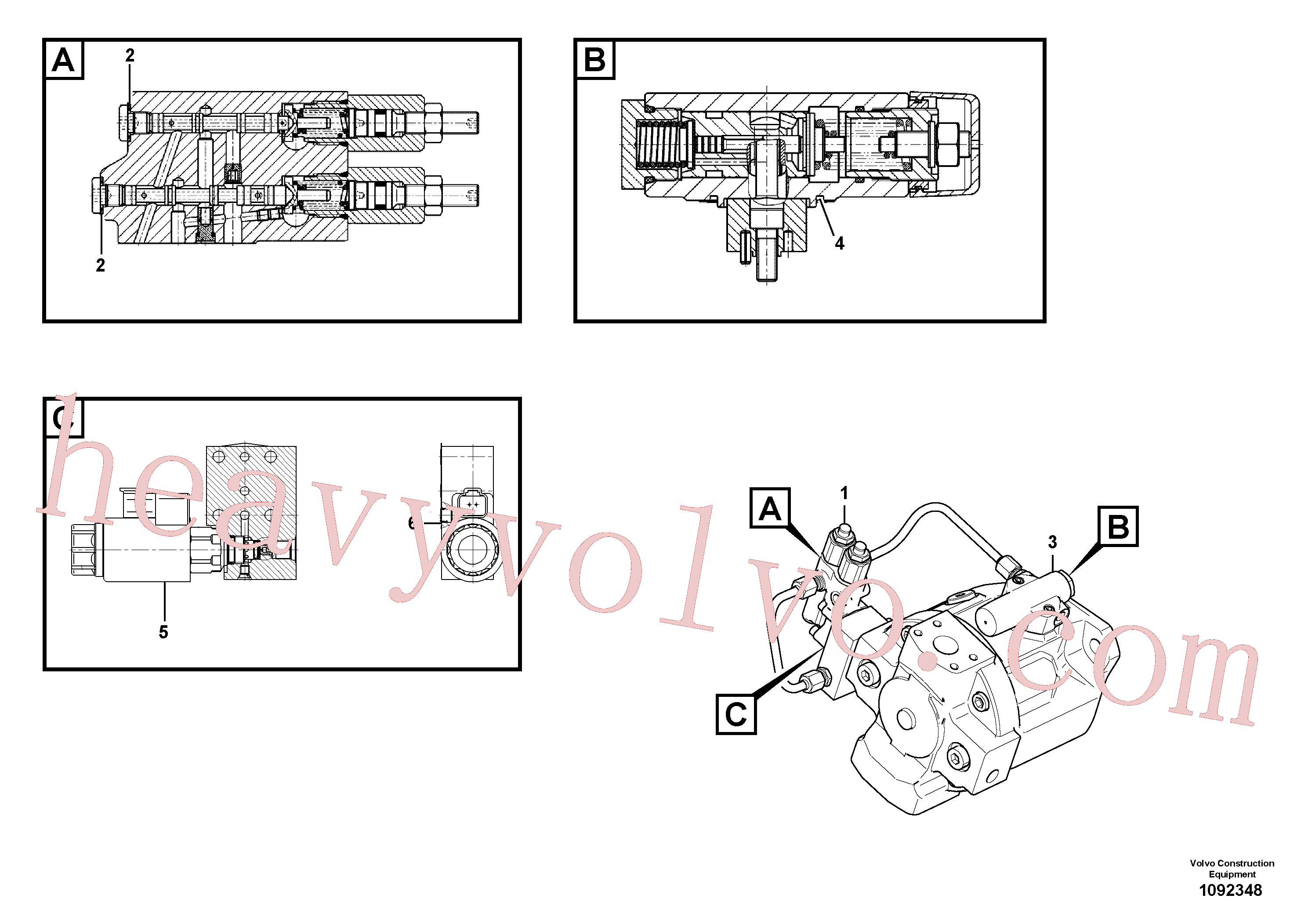 VOE17467855 for Volvo Hydraulic pump(1092348 assembly)