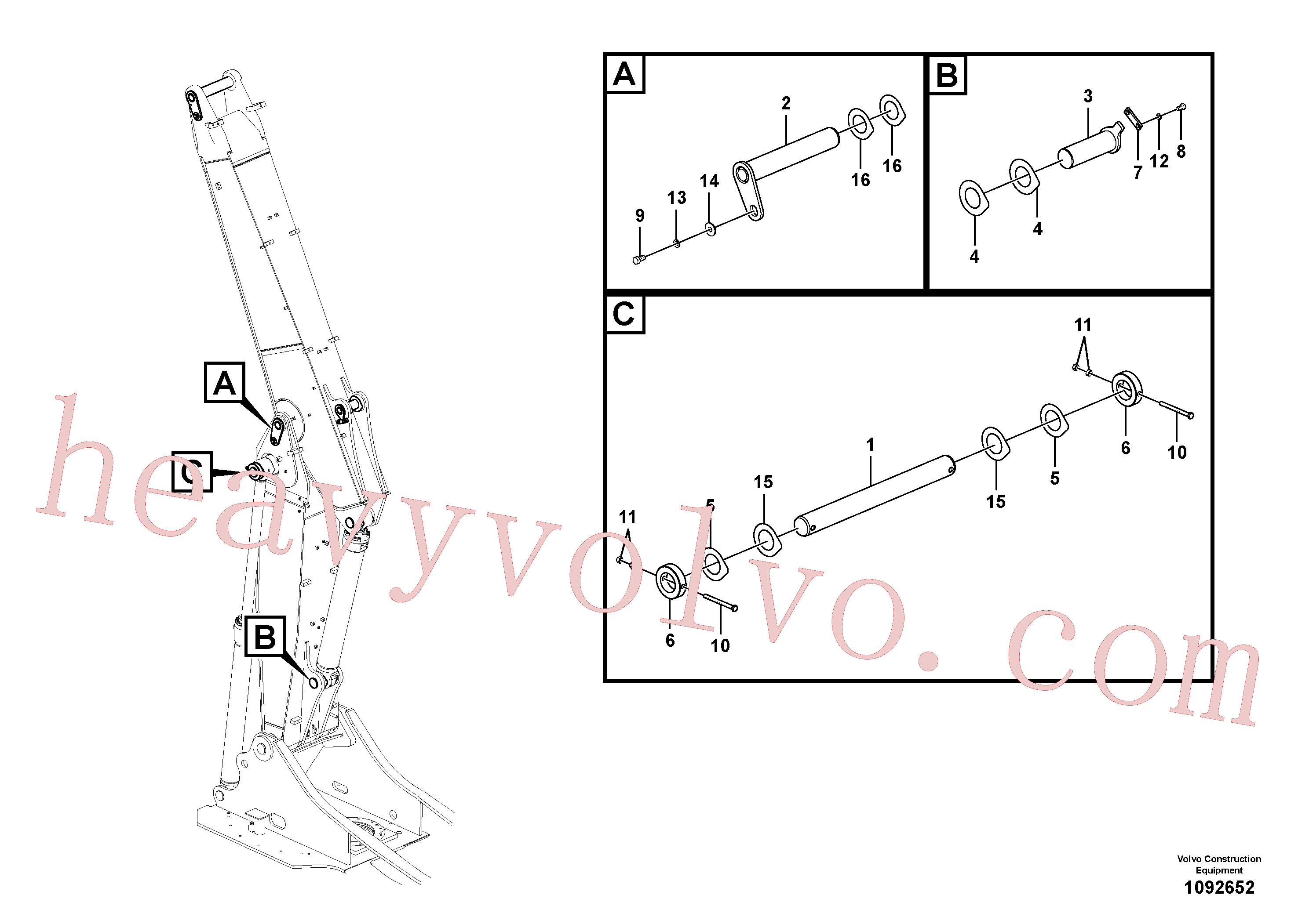 VOE14703232 for Volvo Links to boom, adjustable(1092652 assembly)