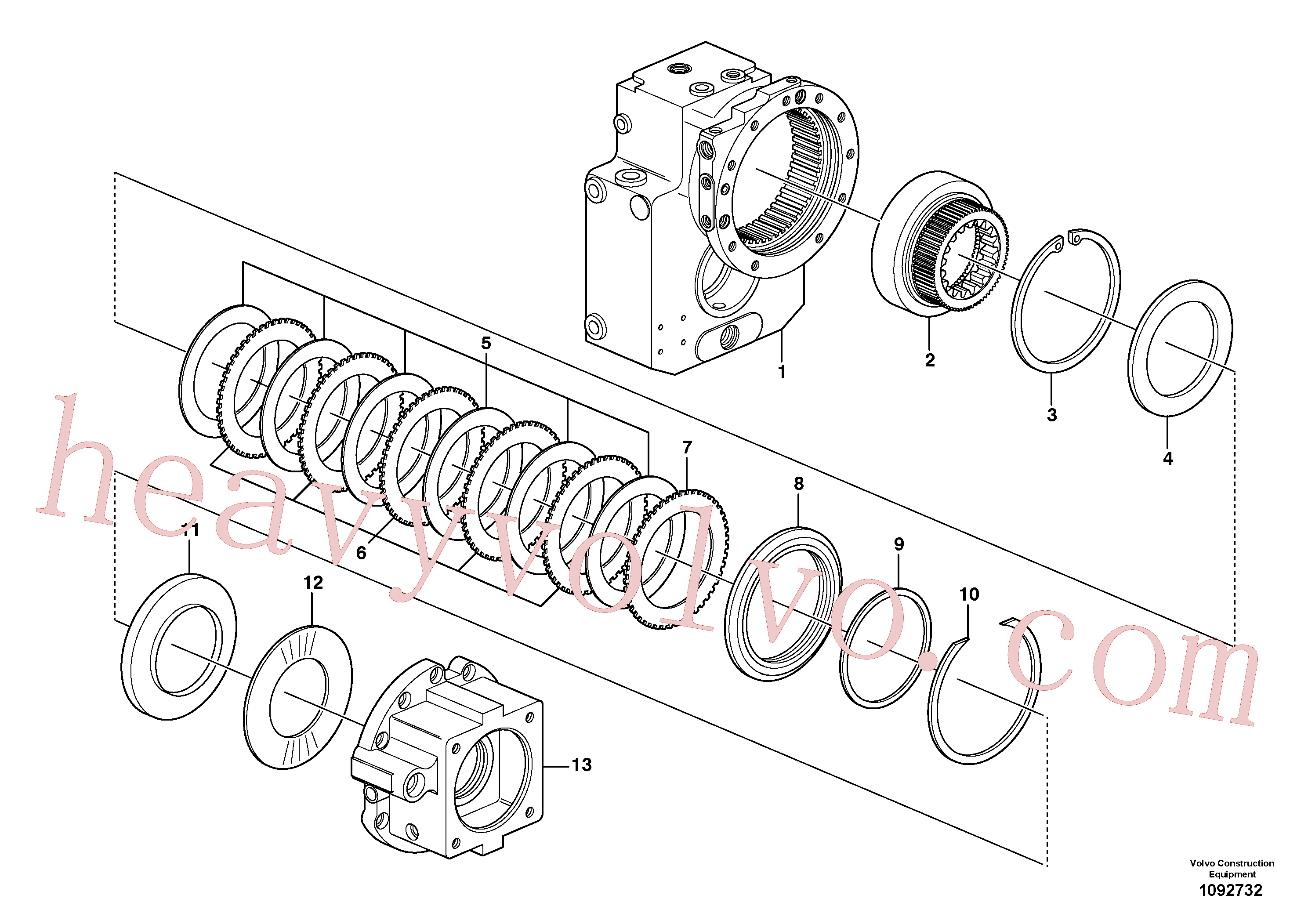 SA8220-11840 for Volvo Dropbox, Brake plates(1092732 assembly)