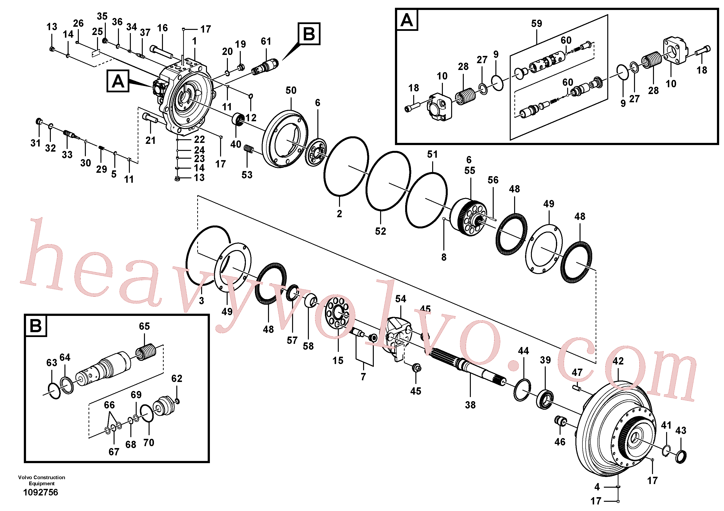 VOE14507000 for Volvo Travel motor(1092756 assembly)