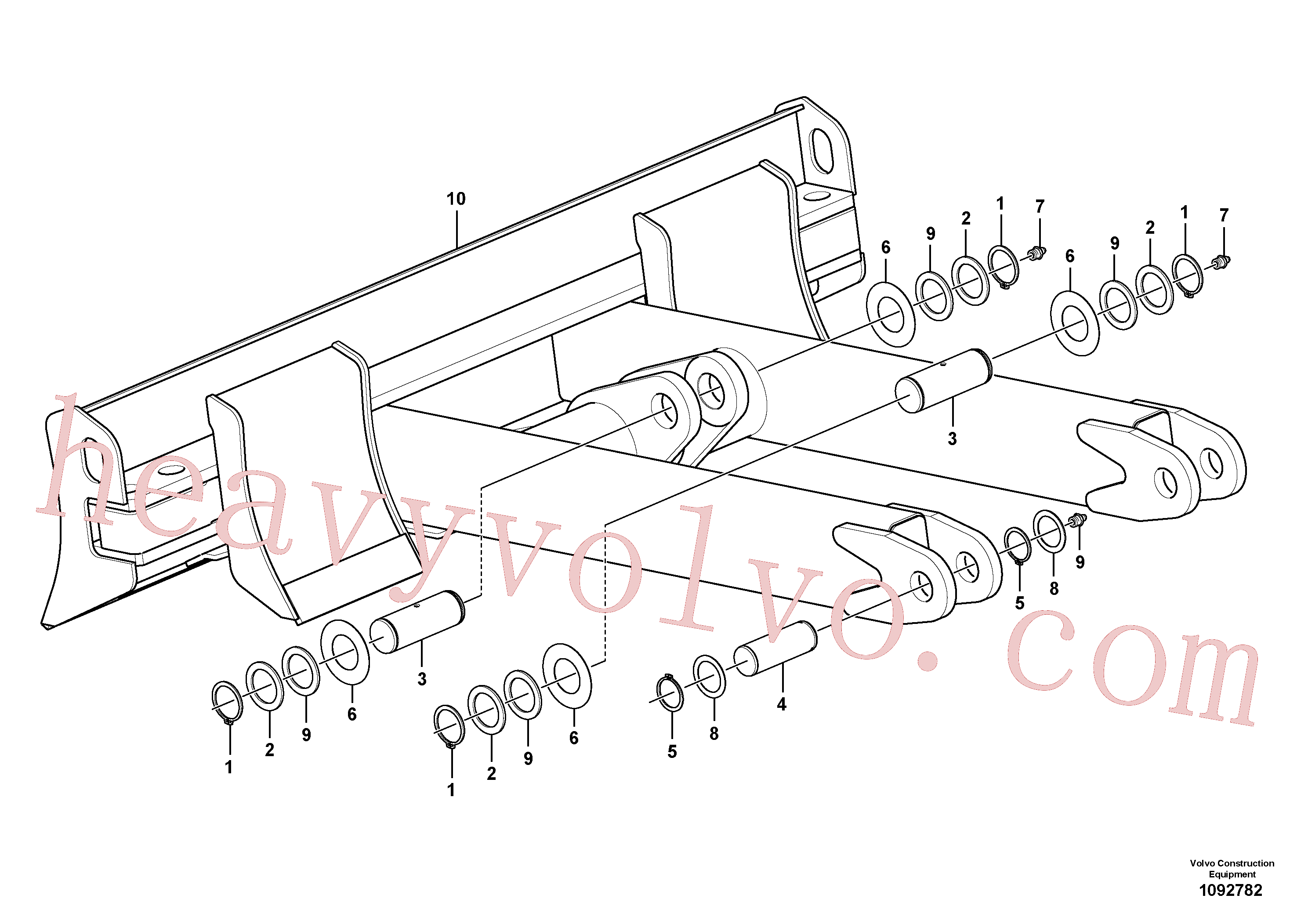 VOE11808920 for Volvo Dozer blade(1092782 assembly)