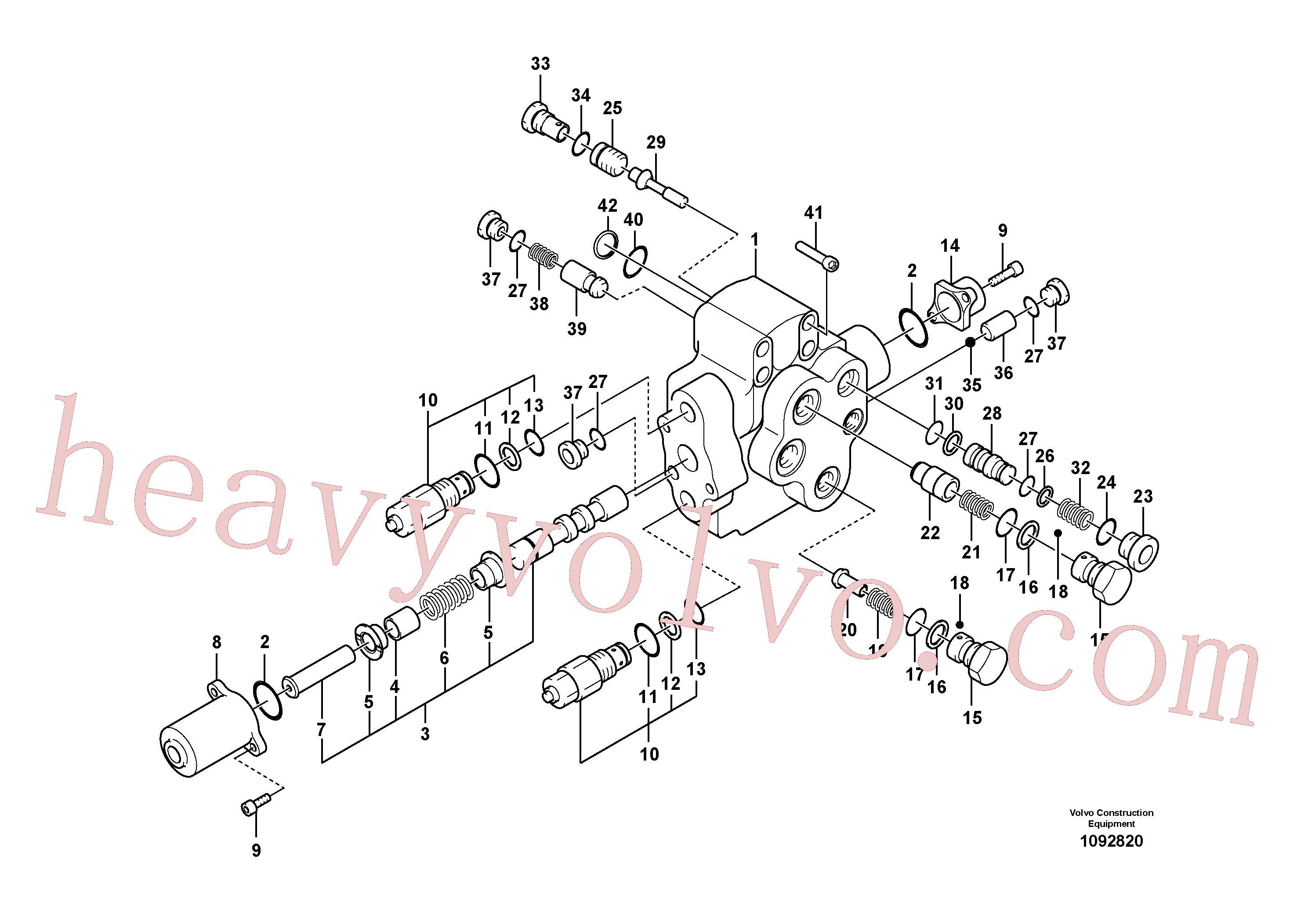 SA8230-11690 for Volvo Working hydraulic, adjustable boom control valve(1092820 assembly)