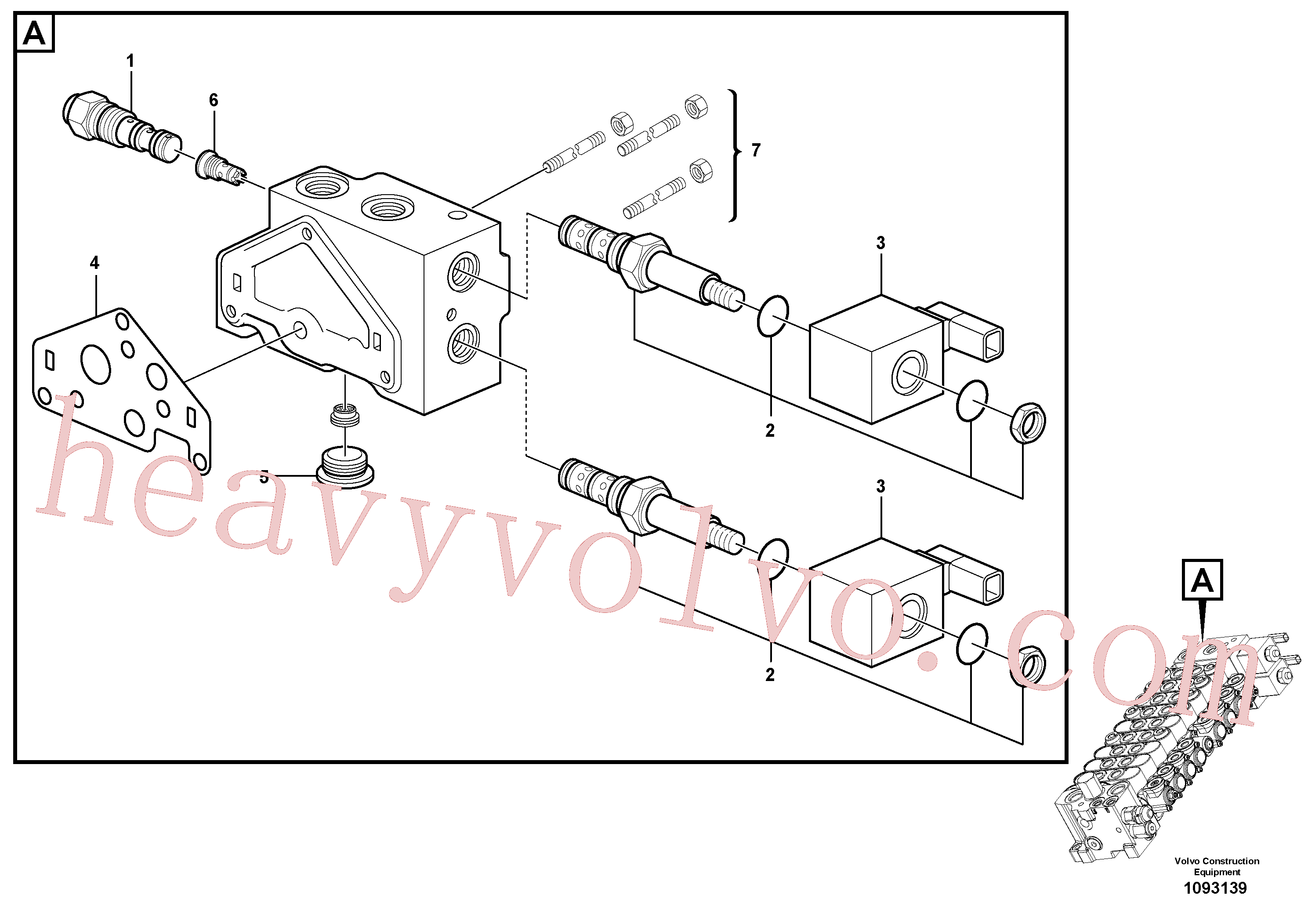 VOE17472123 for Volvo Valve section(1093139 assembly)