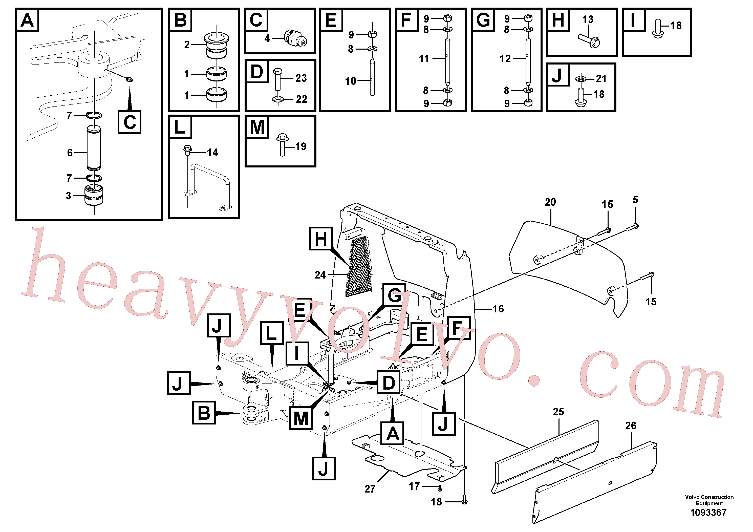 PJ3880074 for Volvo Superstructure(1093367 assembly)