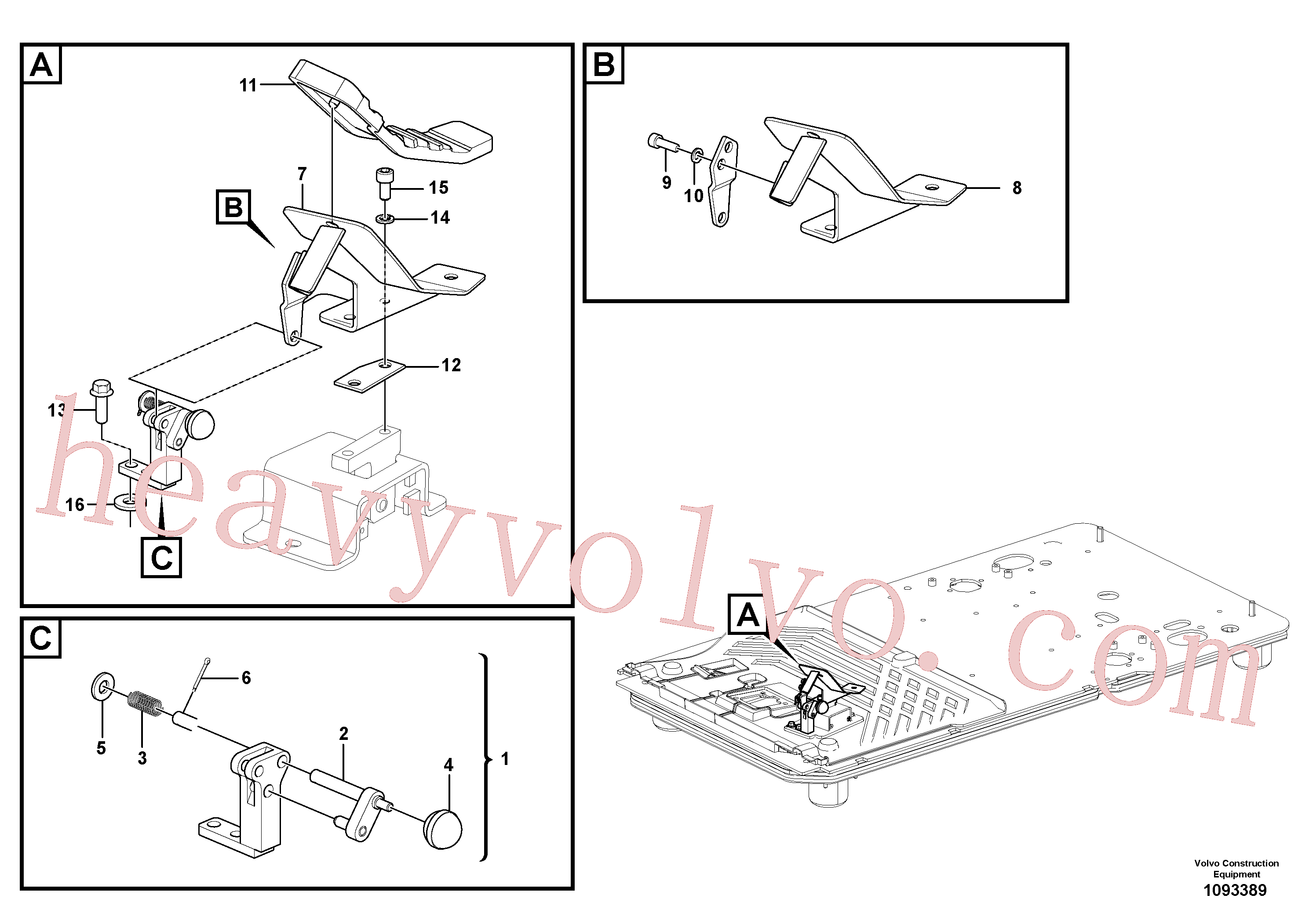 VOE997857 for Volvo Electric pedal, hammer/shear piping(1093389 assembly)