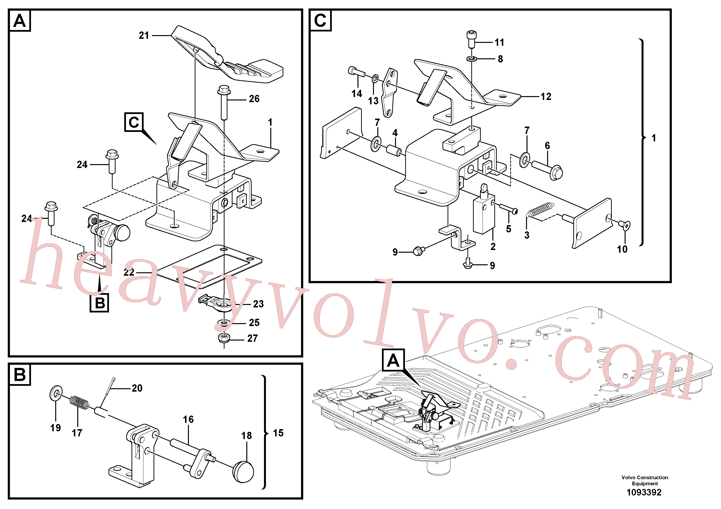 VOE997857 for Volvo Electric pedal, hammer/shear piping(1093392 assembly)