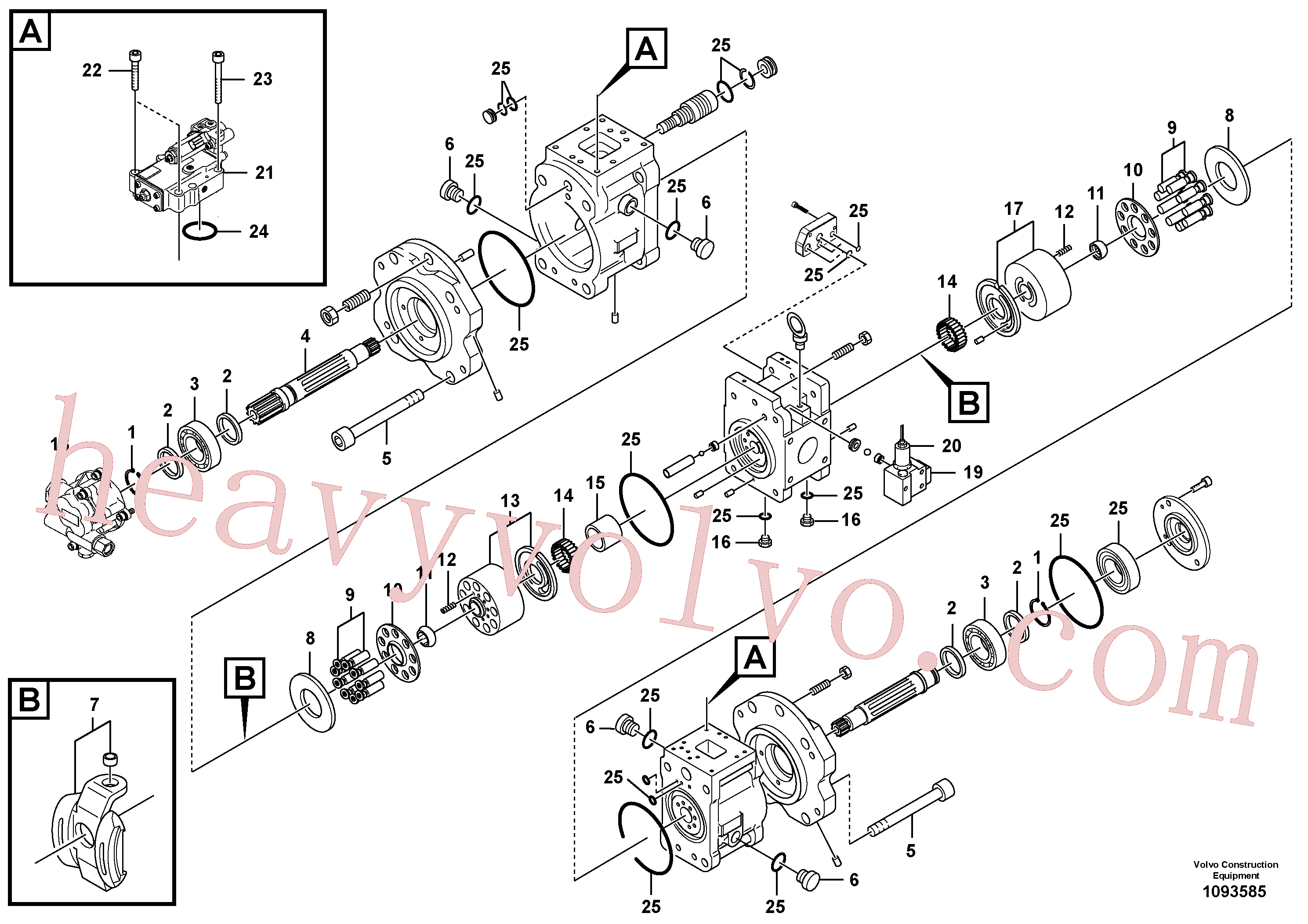 VOE14550189 for Volvo Hydraulic pump(1093585 assembly)