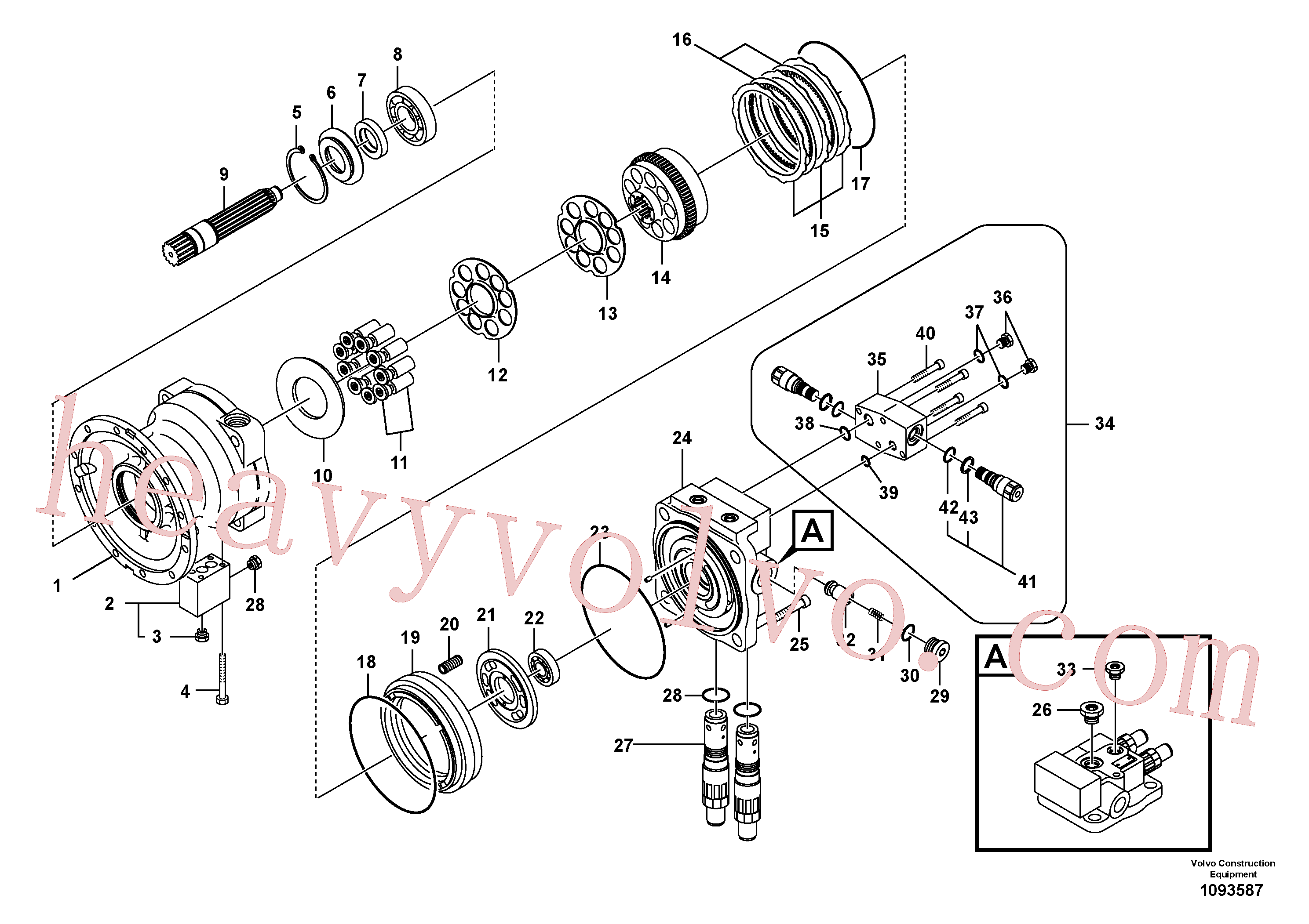 SA8230-25820 for Volvo Swing motor(1093587 assembly)