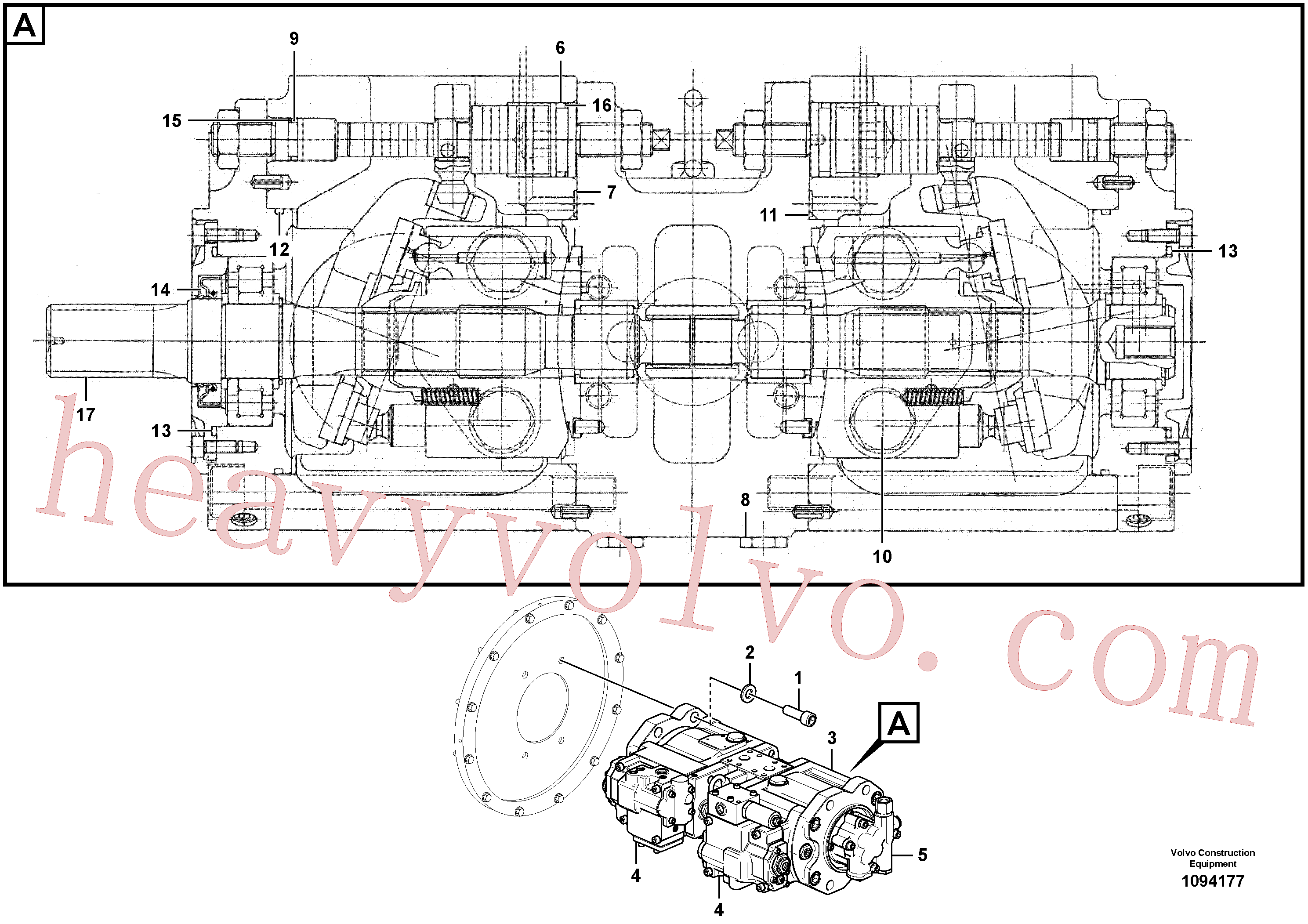 VOE14534027 for Volvo Pump installation(1094177 assembly)