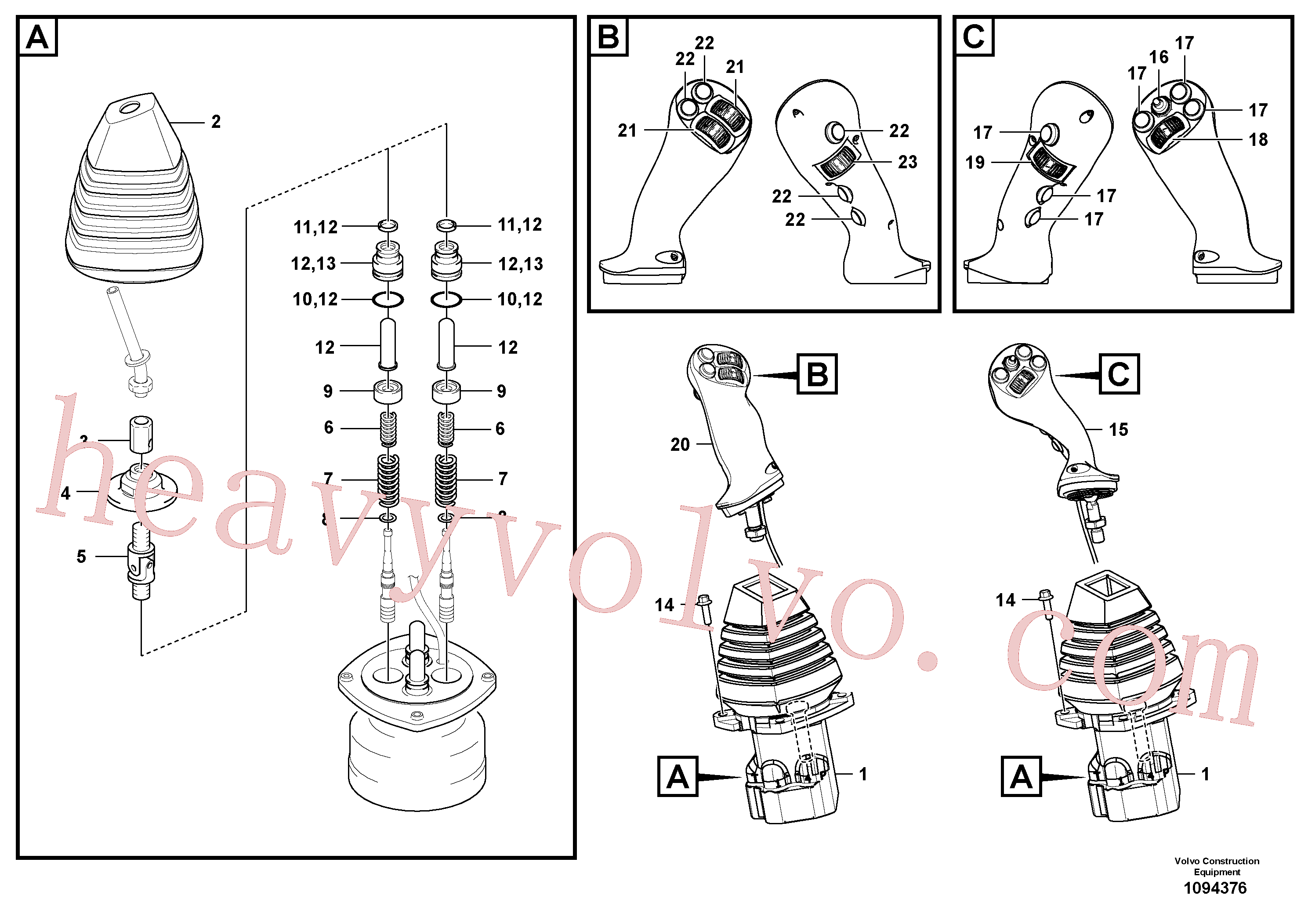 VOE14727073 for Volvo Servo system, remote control valve(1094376 assembly)