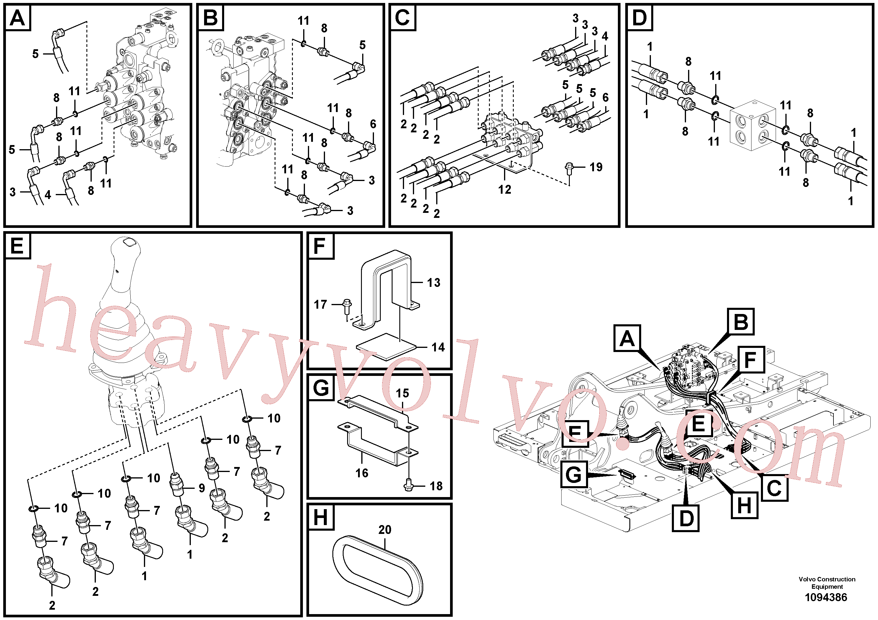 VOE14577612 for Volvo Servo system, remote control valve(1094386 assembly)