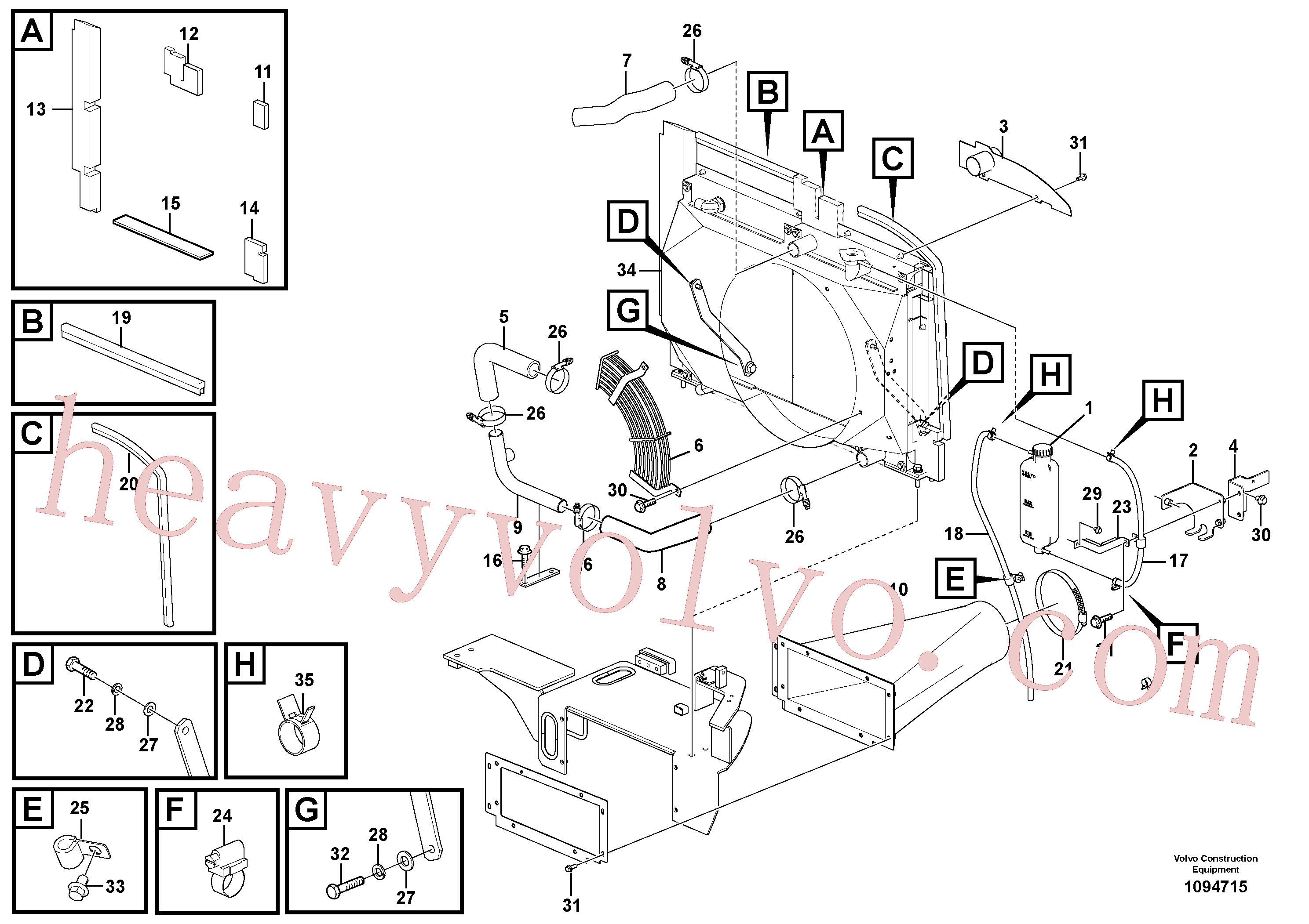 VOE14883765 for Volvo Cooling system(1094715 assembly)