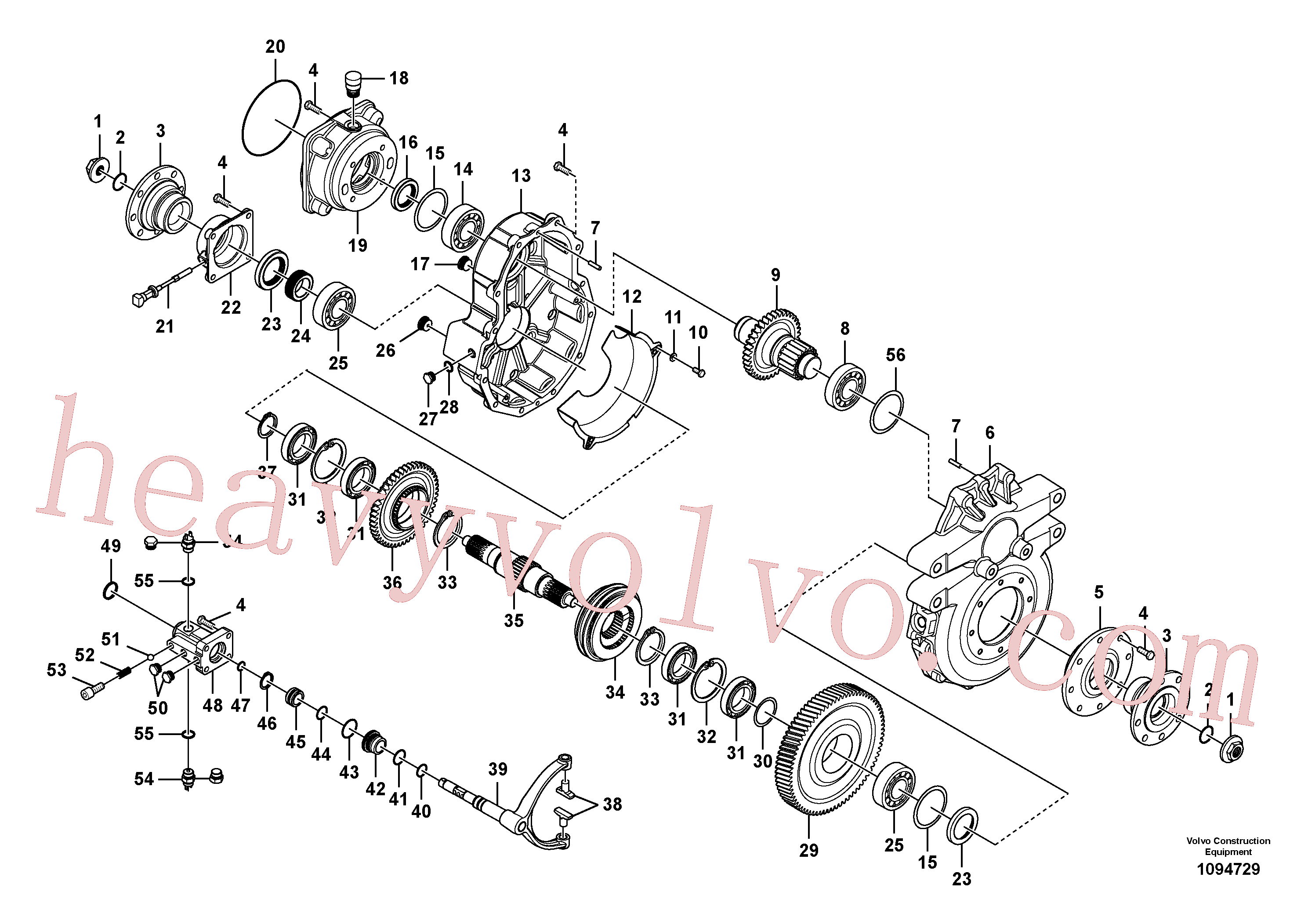 VOE11706884 for Volvo Travel gearbox(1094729 assembly)