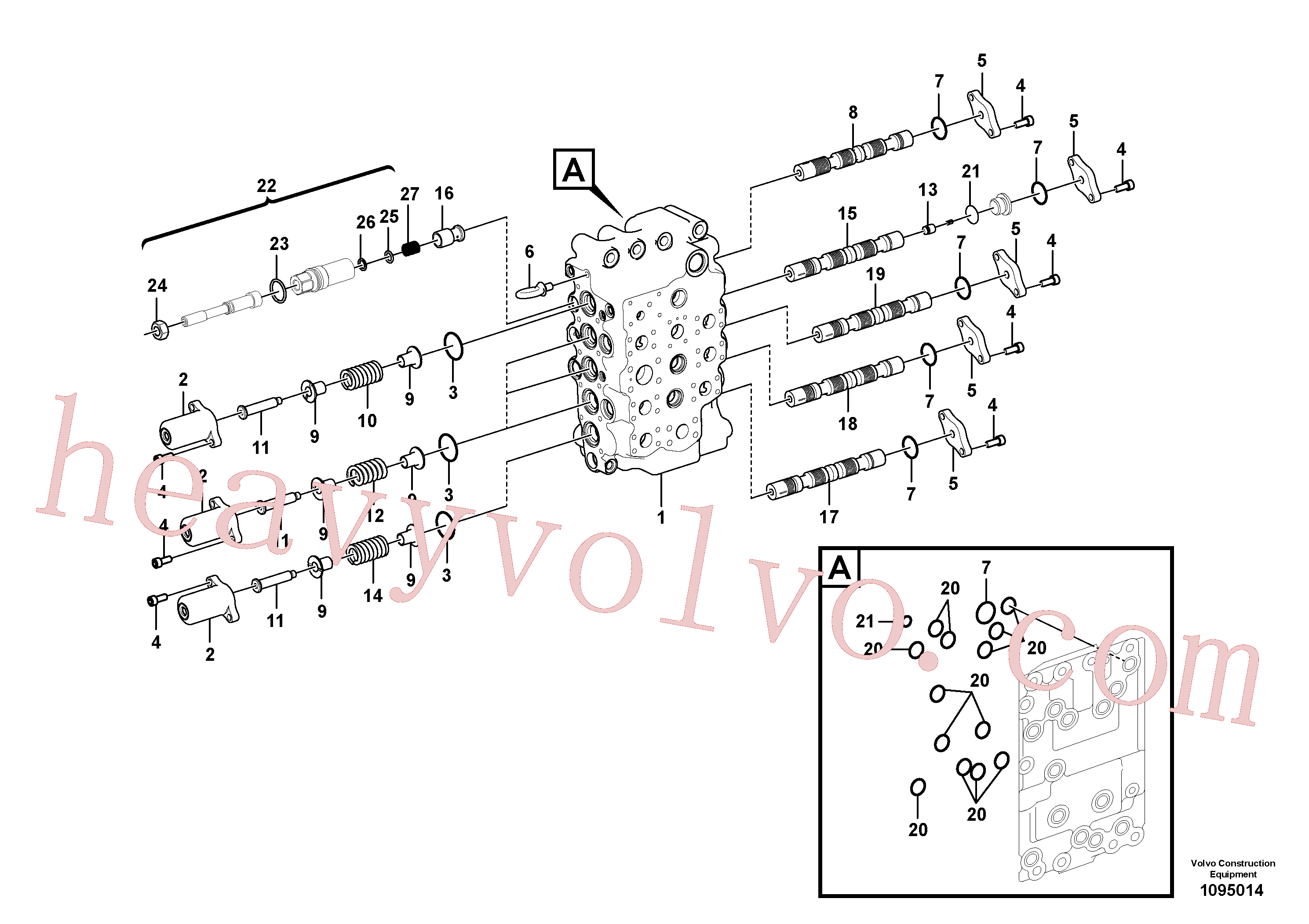 VOE14699762 for Volvo Main control valve(1095014 assembly)