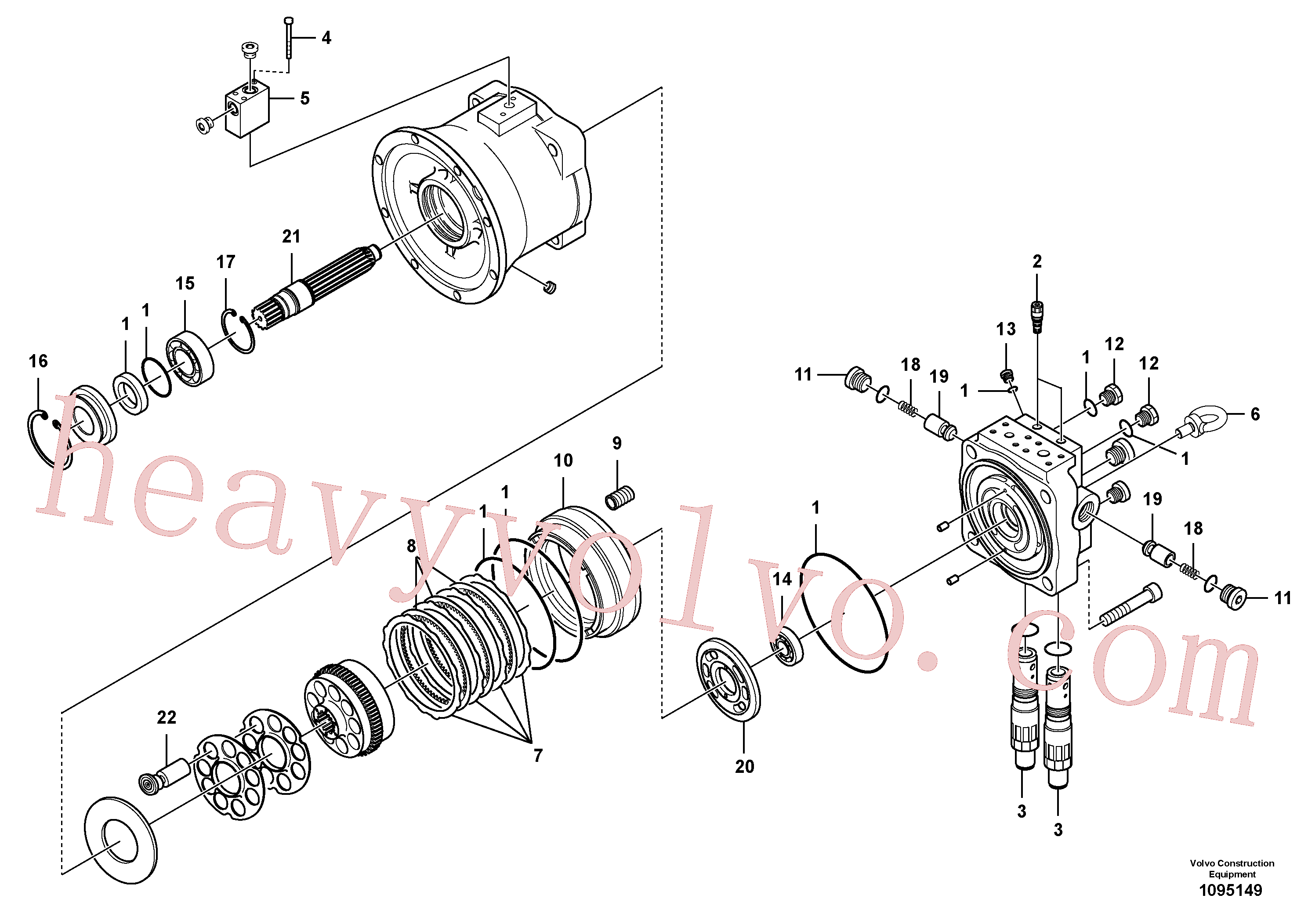 VOE14596309 for Volvo Swing motor(1095149 assembly)