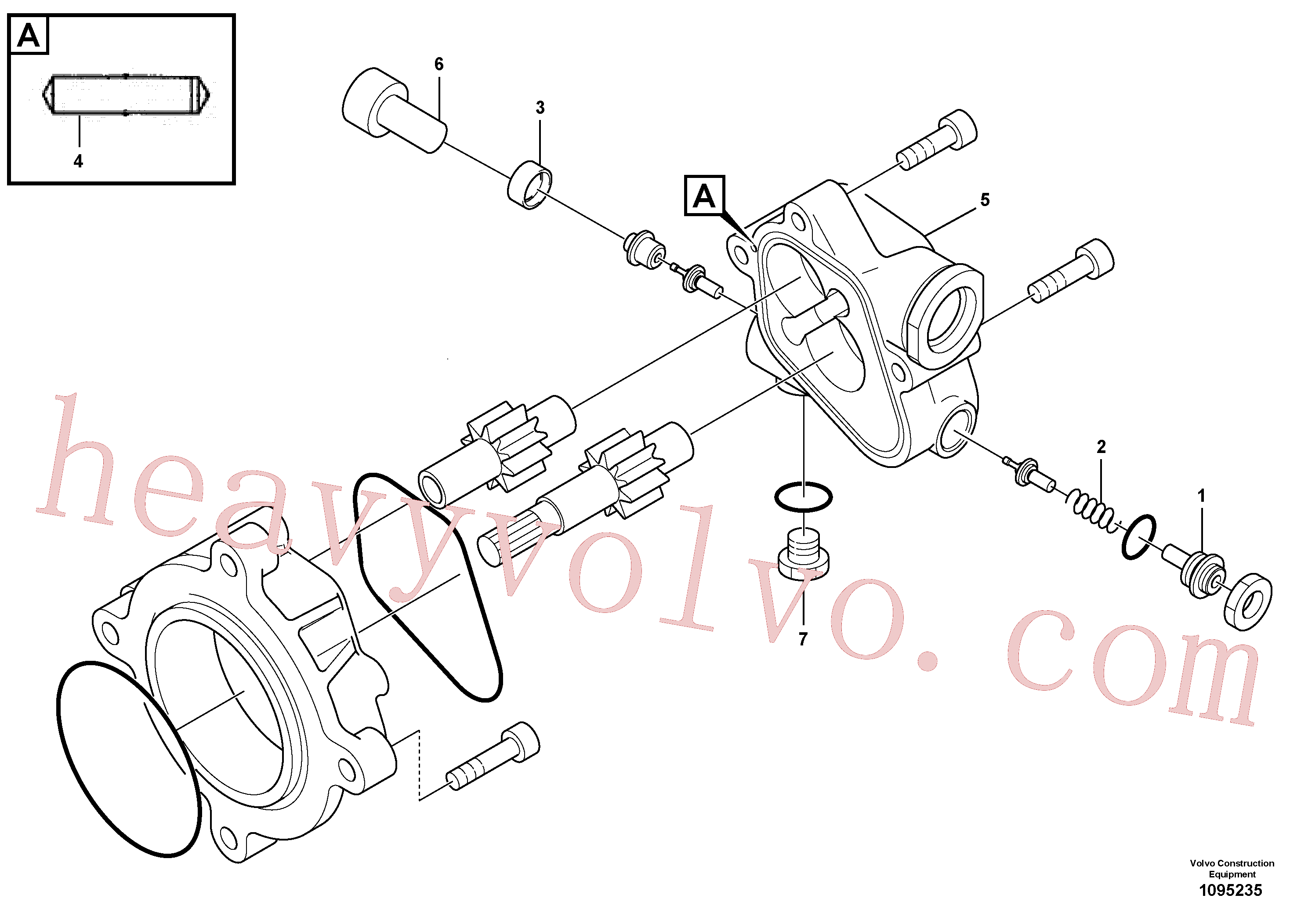 VOE14550217 for Volvo Hydraulic gear pump(1095235 assembly)