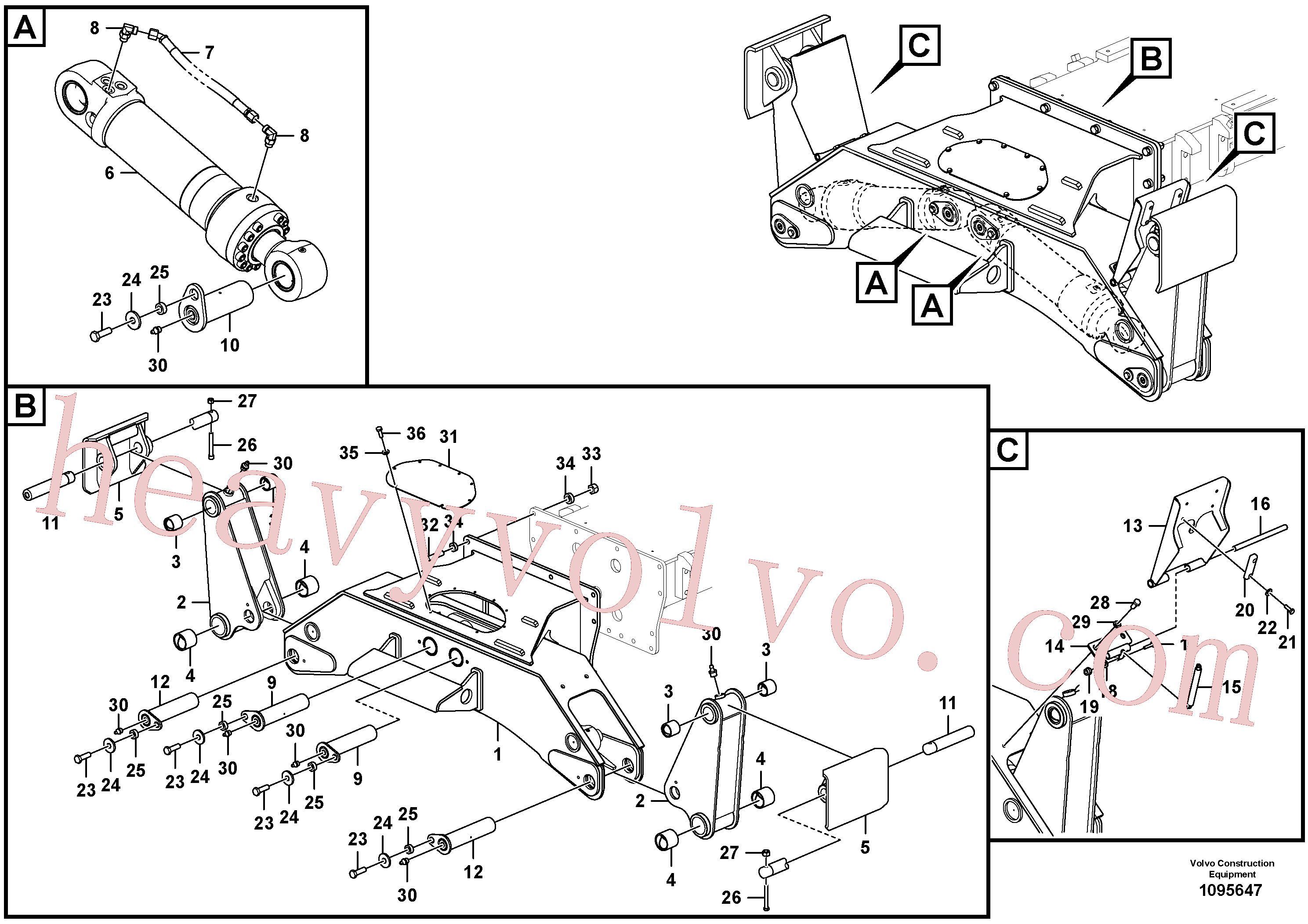 VOE15016427 for Volvo Outrigger(1095647 assembly)