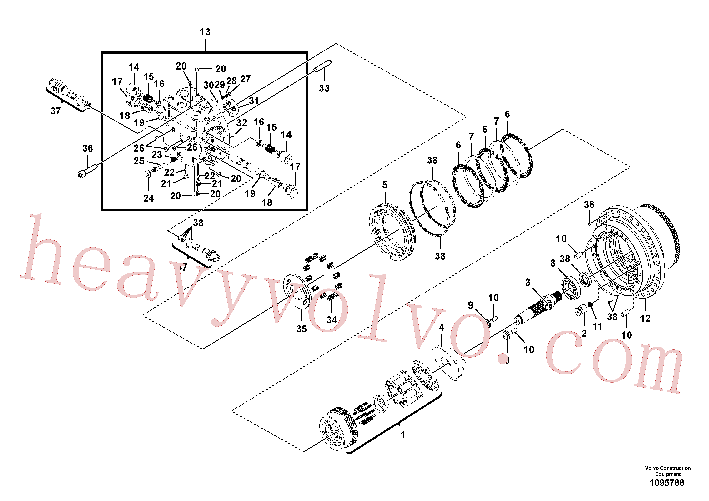 VOE14721124 for Volvo Travel motor(1095788 assembly)