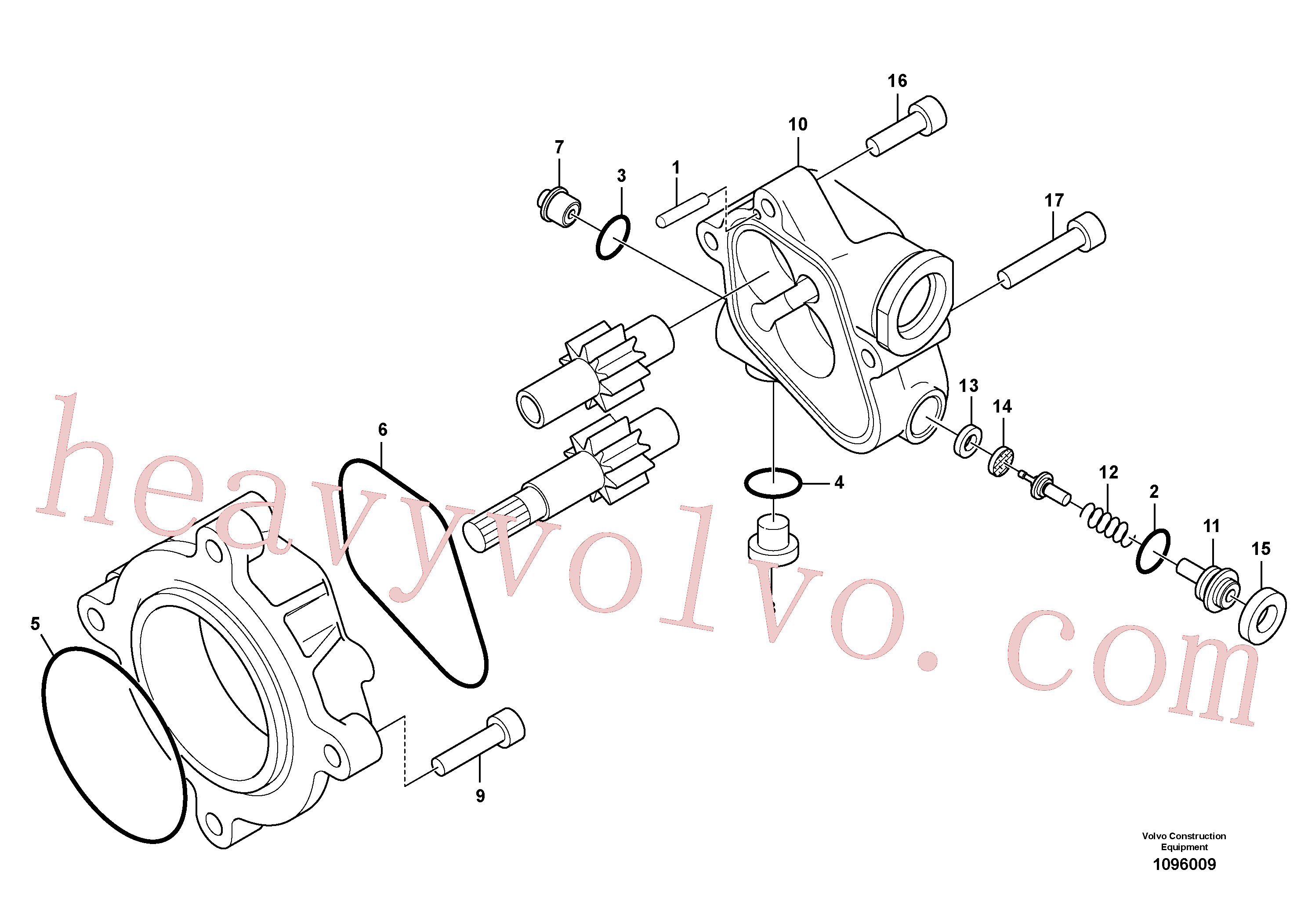 VOE14550217 for Volvo Hydraulic gear pump(1096009 assembly)