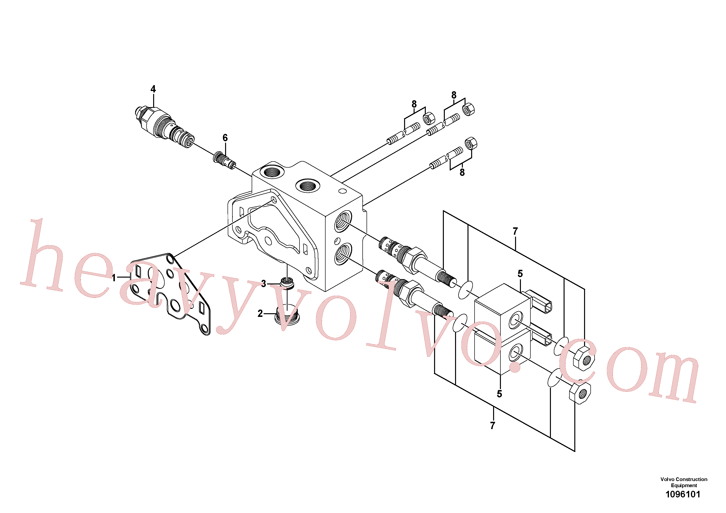 VOE17472123 for Volvo Control valve(1096101 assembly)