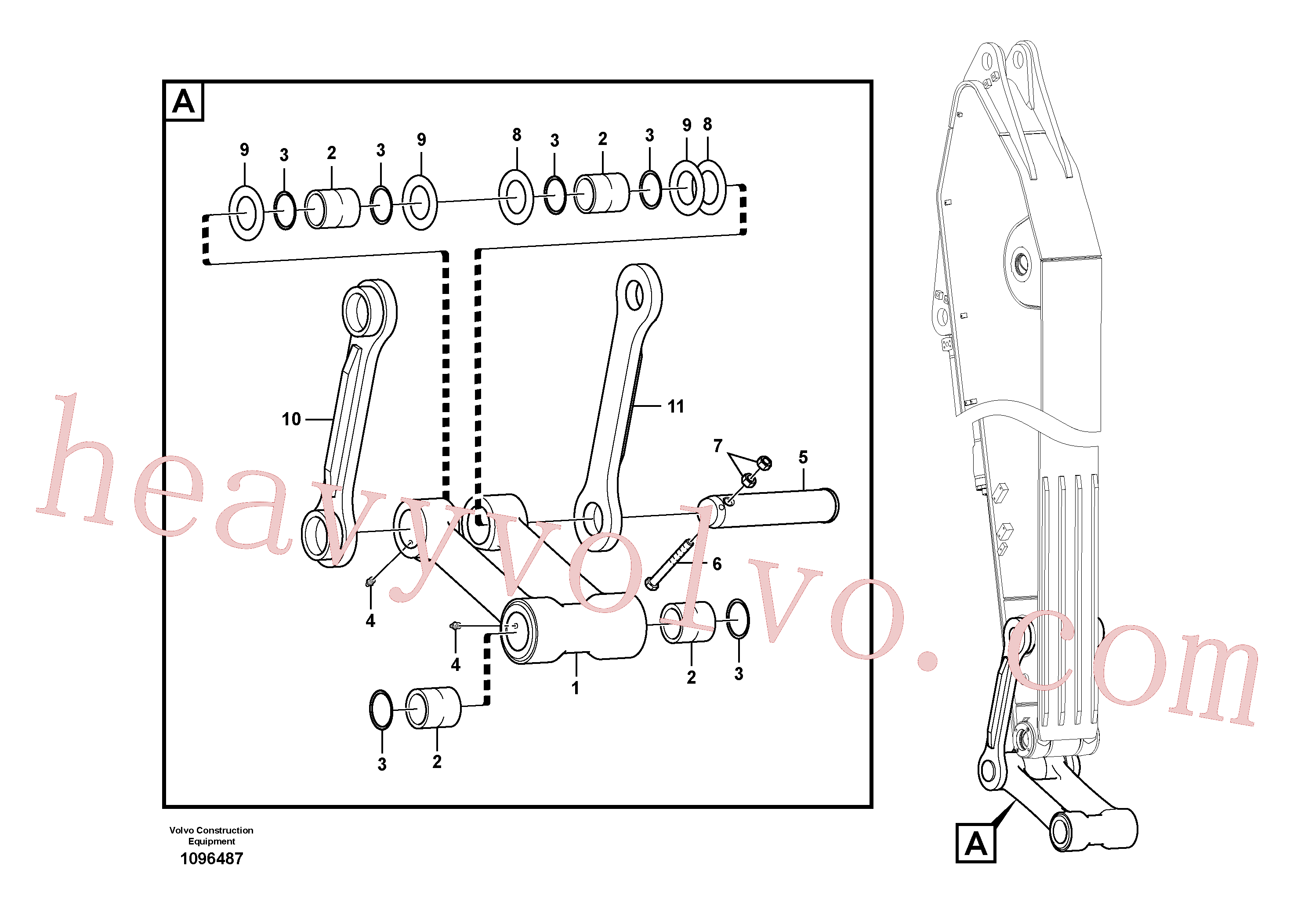 VOE14716436 for Volvo Links to connecting rod(1096487 assembly)