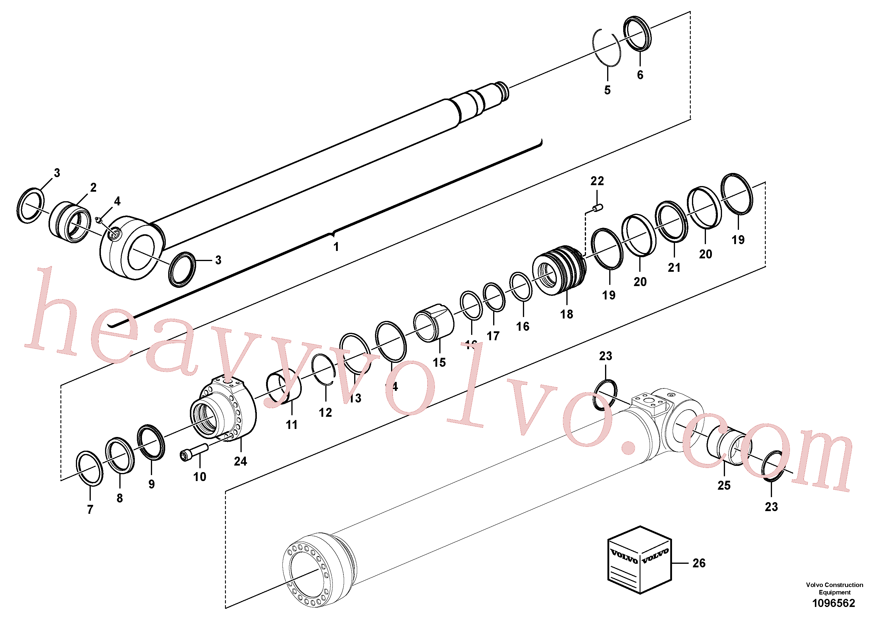 VOE14502441 for Volvo Bucket cylinder(1096562 assembly)