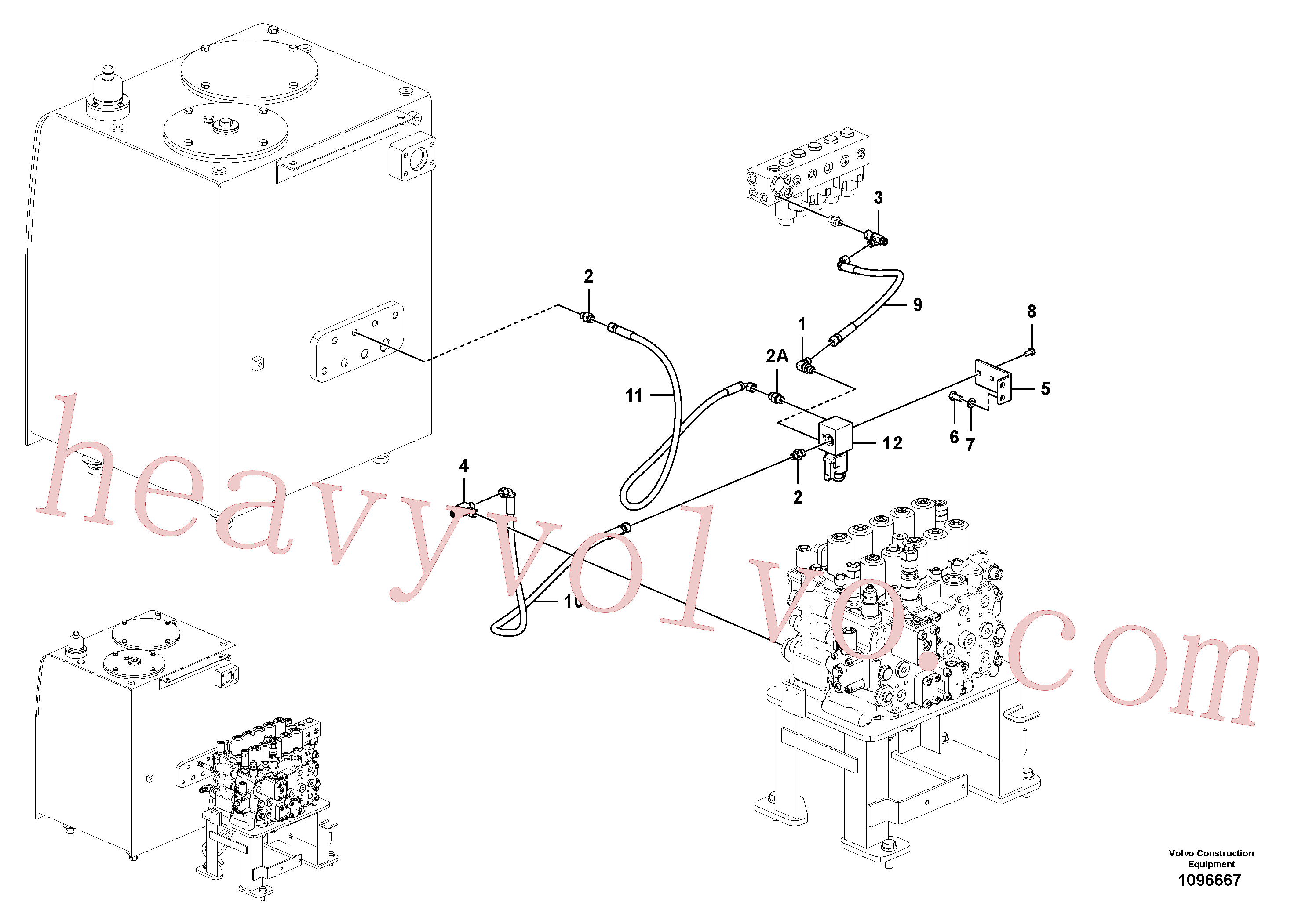 VOE936958 for Volvo Working hydraulic, hammer and shear for 2nd pump flow(1096667 assembly)