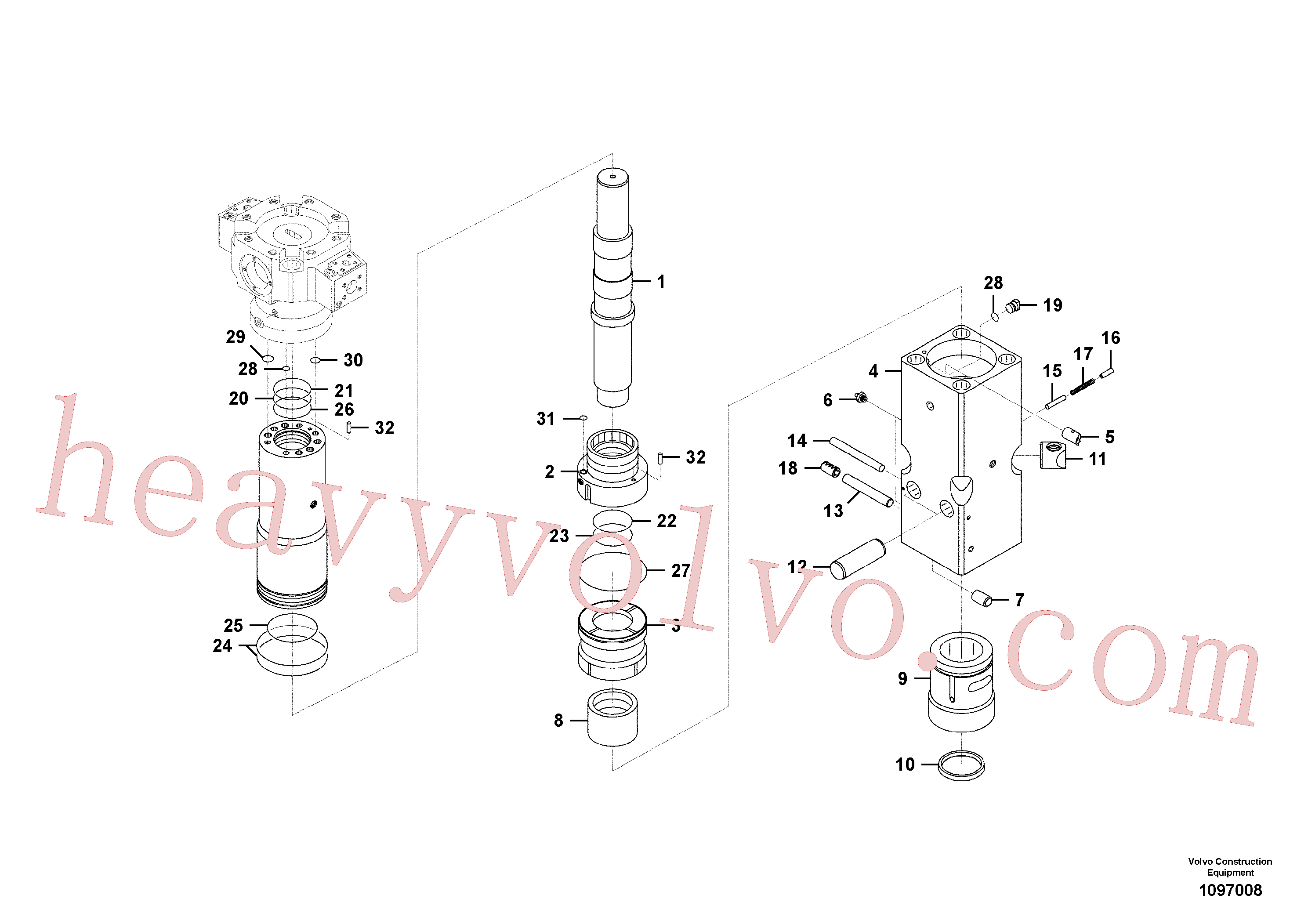 VOE14534686 for Volvo Hydraulic breaker, accumulator housing(1097008 assembly)