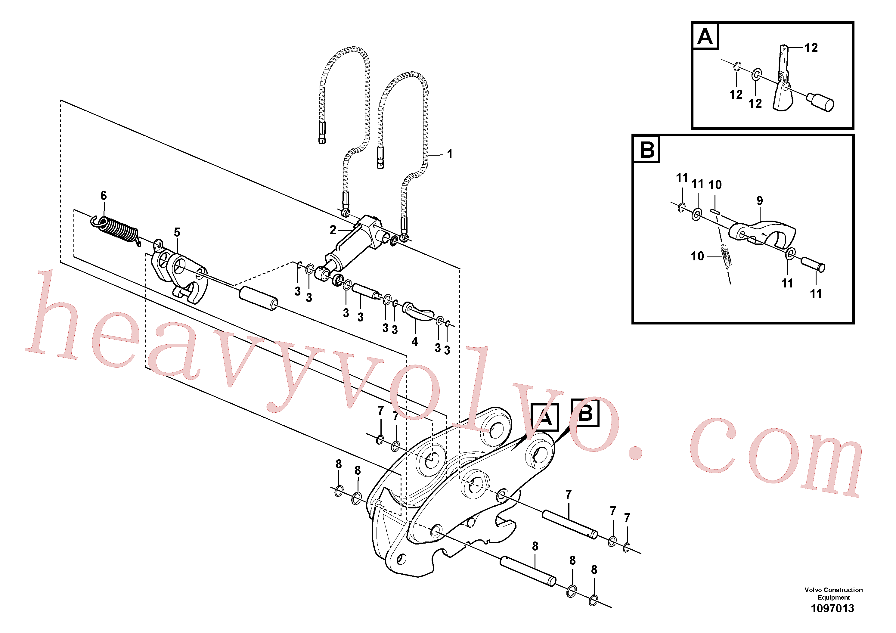 VOE17464321 for Volvo Attachment bracket, quickfit(1097013 assembly)