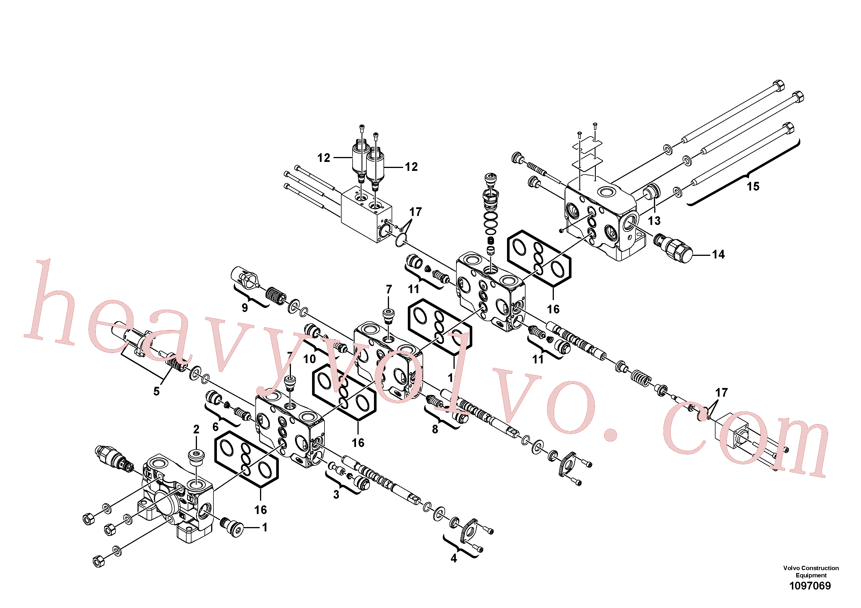 VOE11370783 for Volvo Control valve(1097069 assembly)