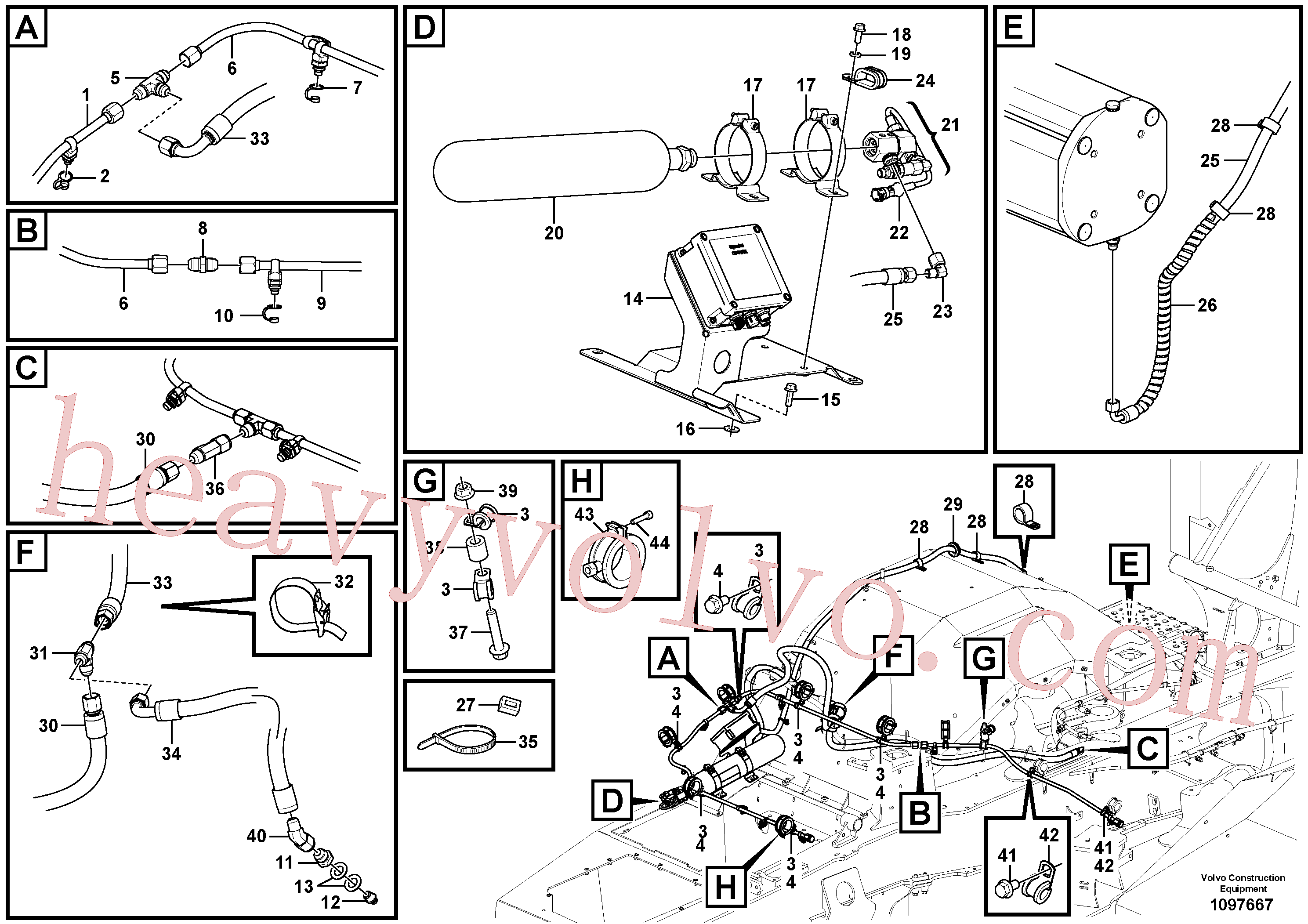 VOE15178828 for Volvo Fire suppression system(1097667 assembly)