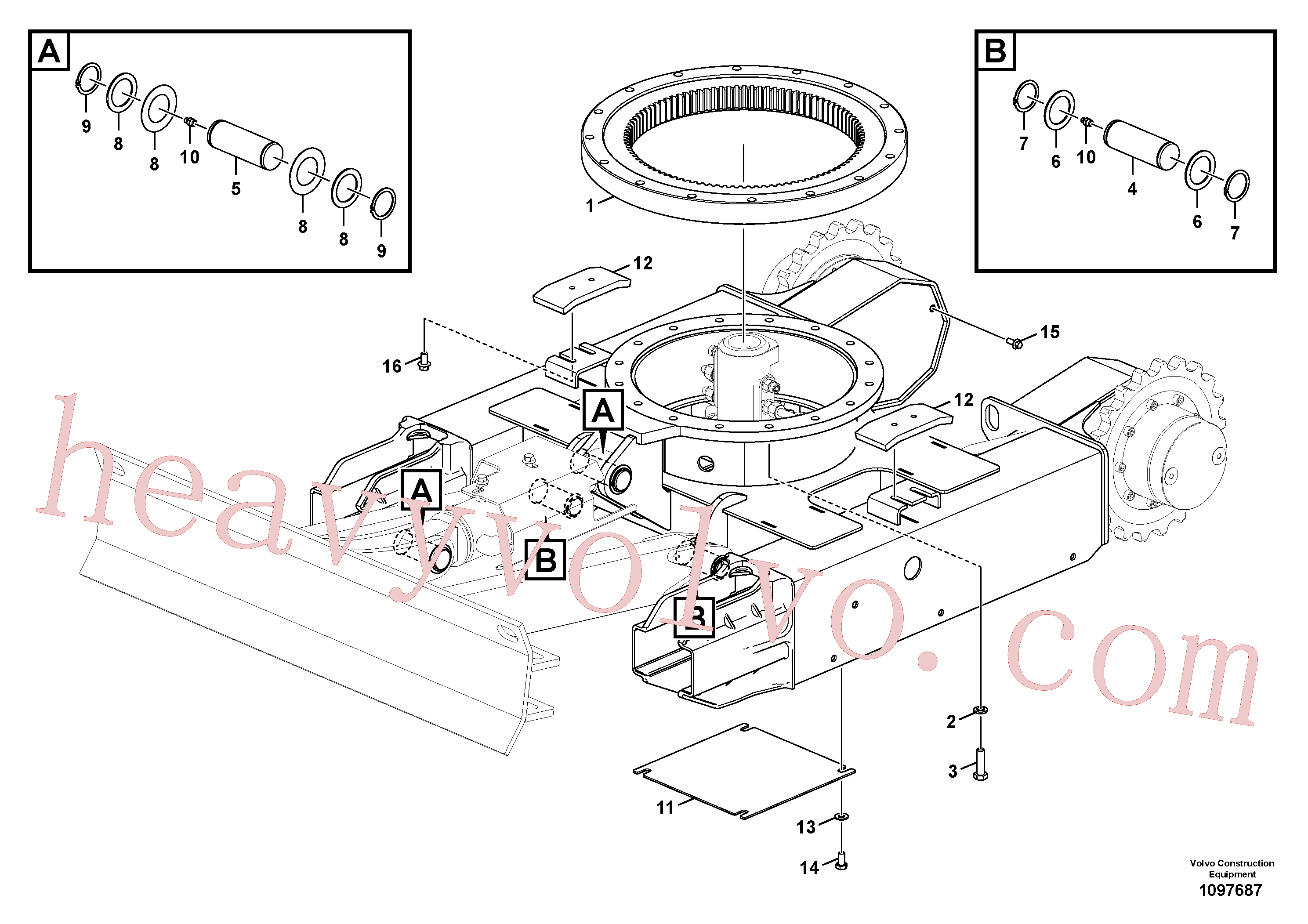 VOE11808920 for Volvo Undercarriage(1097687 assembly)