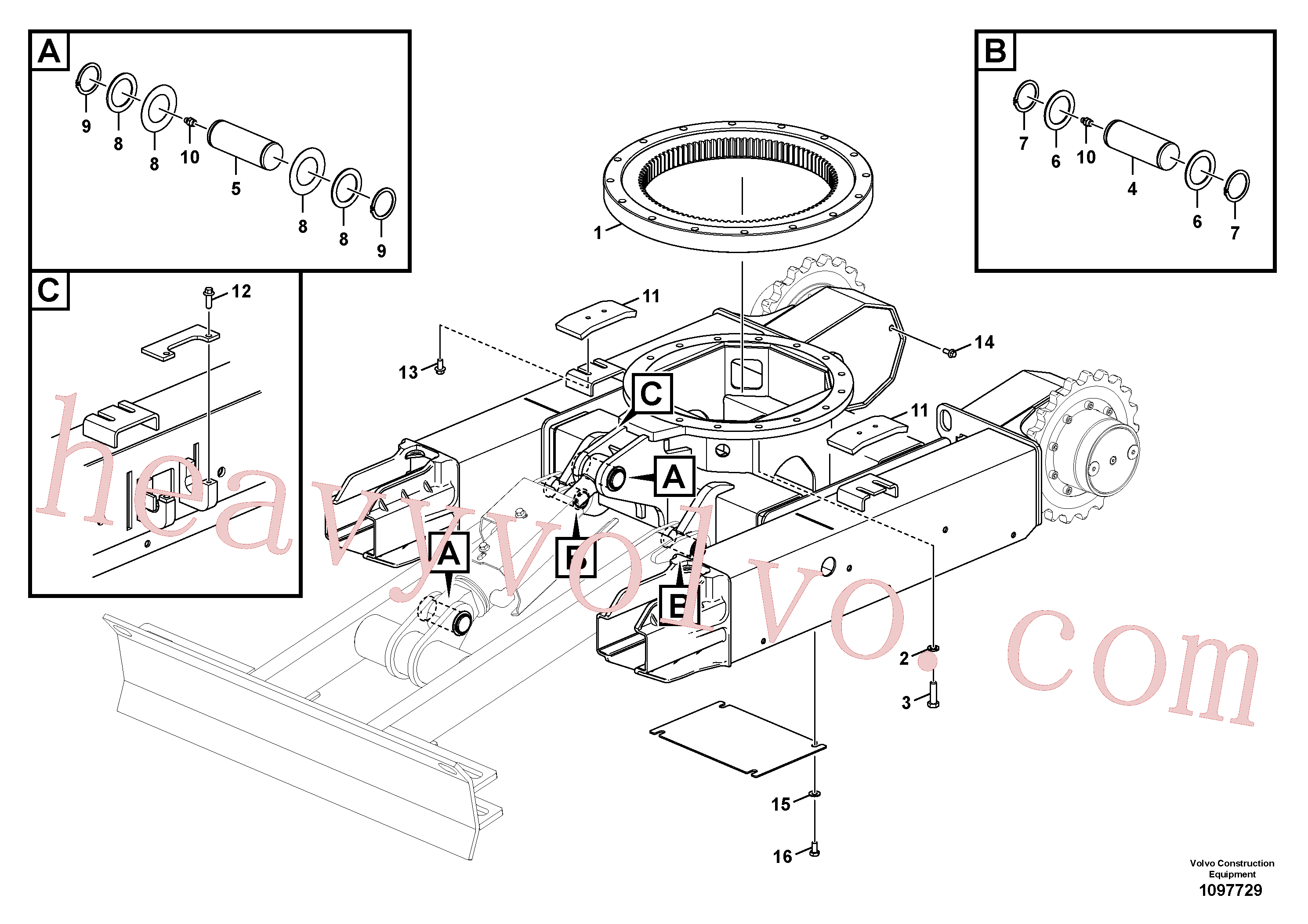 VOE11808920 for Volvo Undercarriage(1097729 assembly)