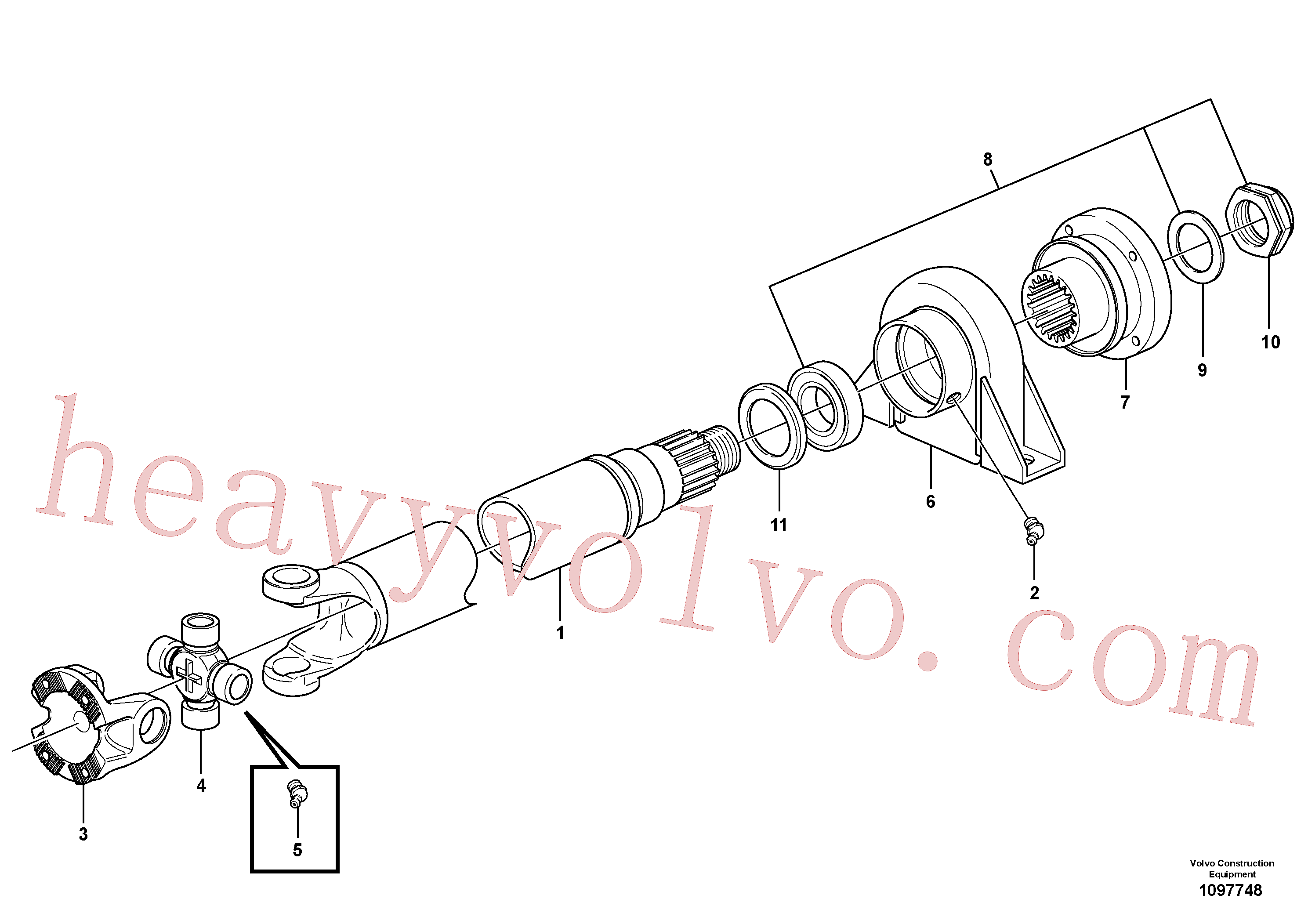 VOE11712222 for Volvo Propeller shaft(1097748 assembly)