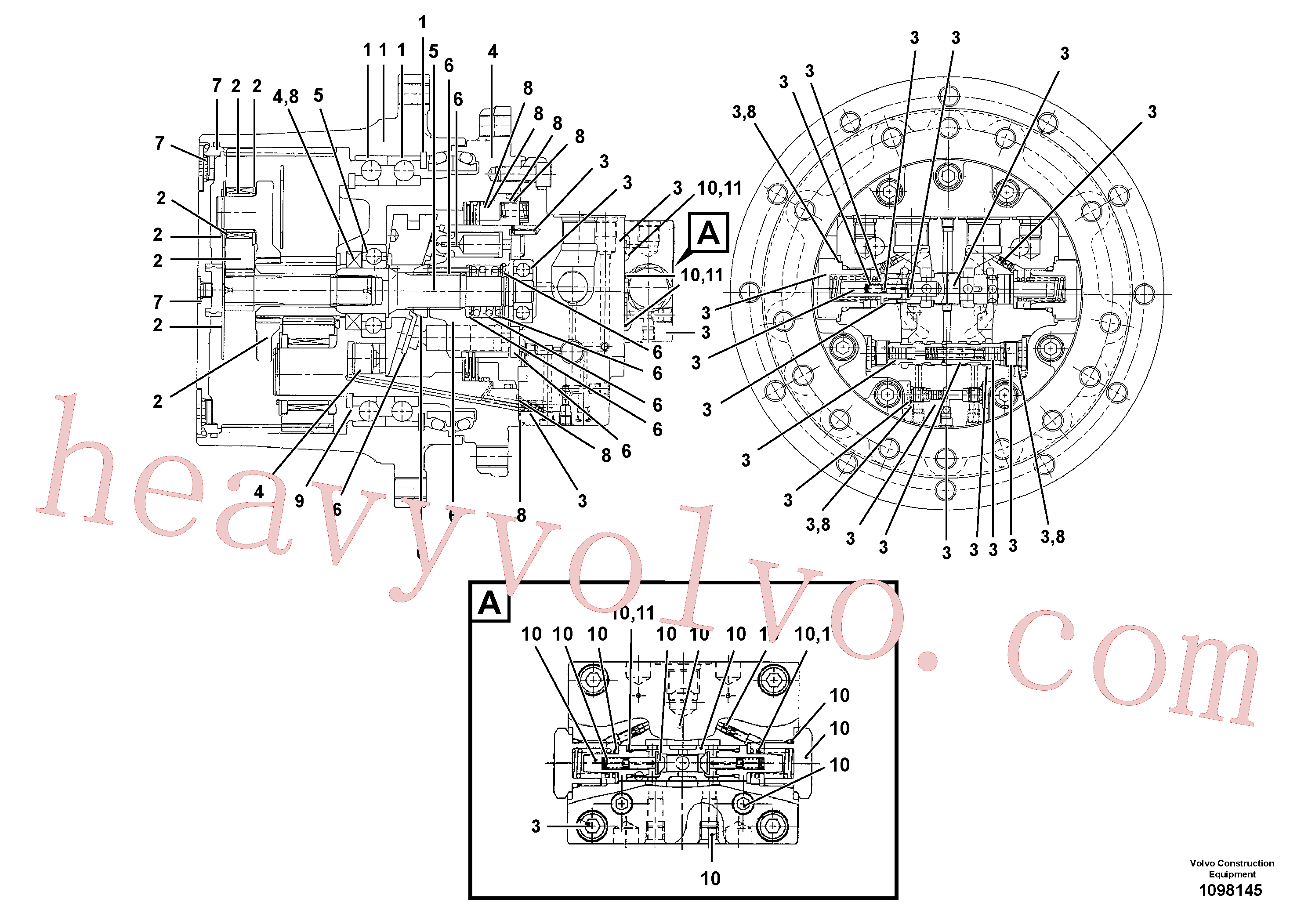 VOE17463149 for Volvo Travel motor(1098145 assembly)