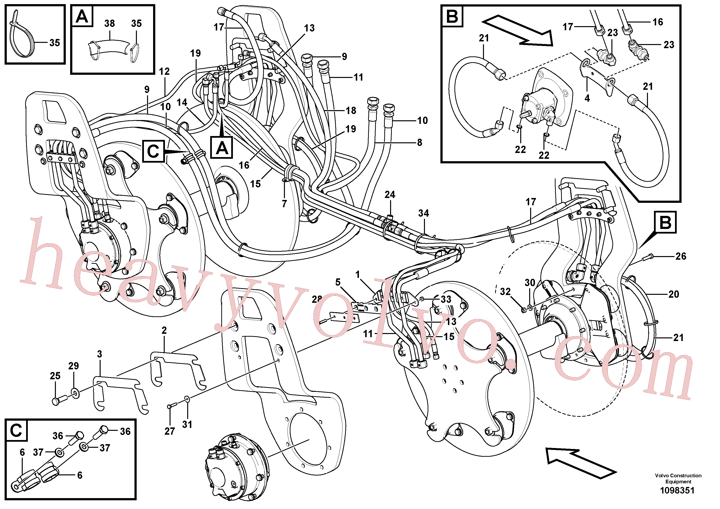 VOE15074741 for Volvo Drum installation(1098351 assembly)