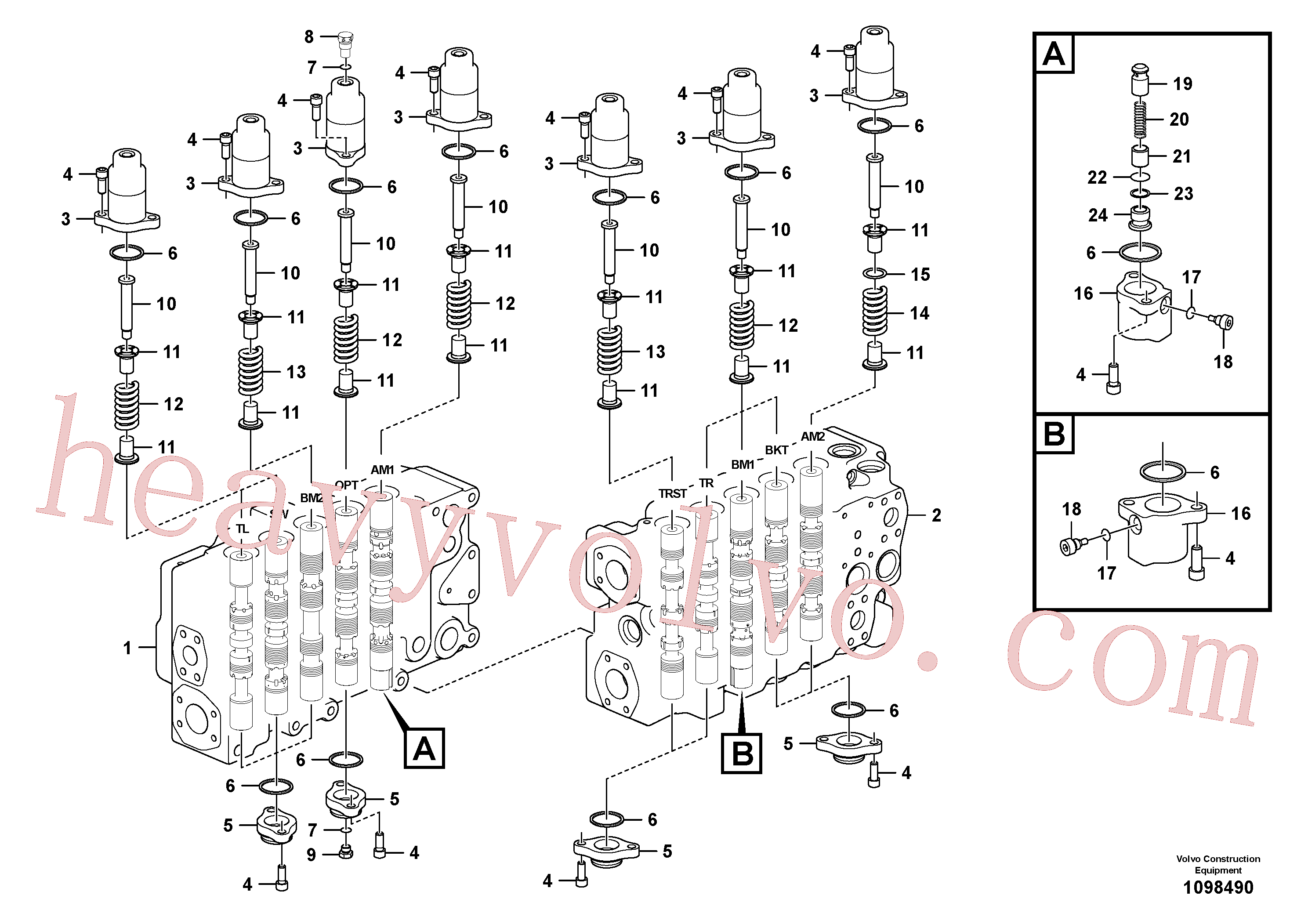 SA9512-02226 for Volvo Main control valve(1098490 assembly)