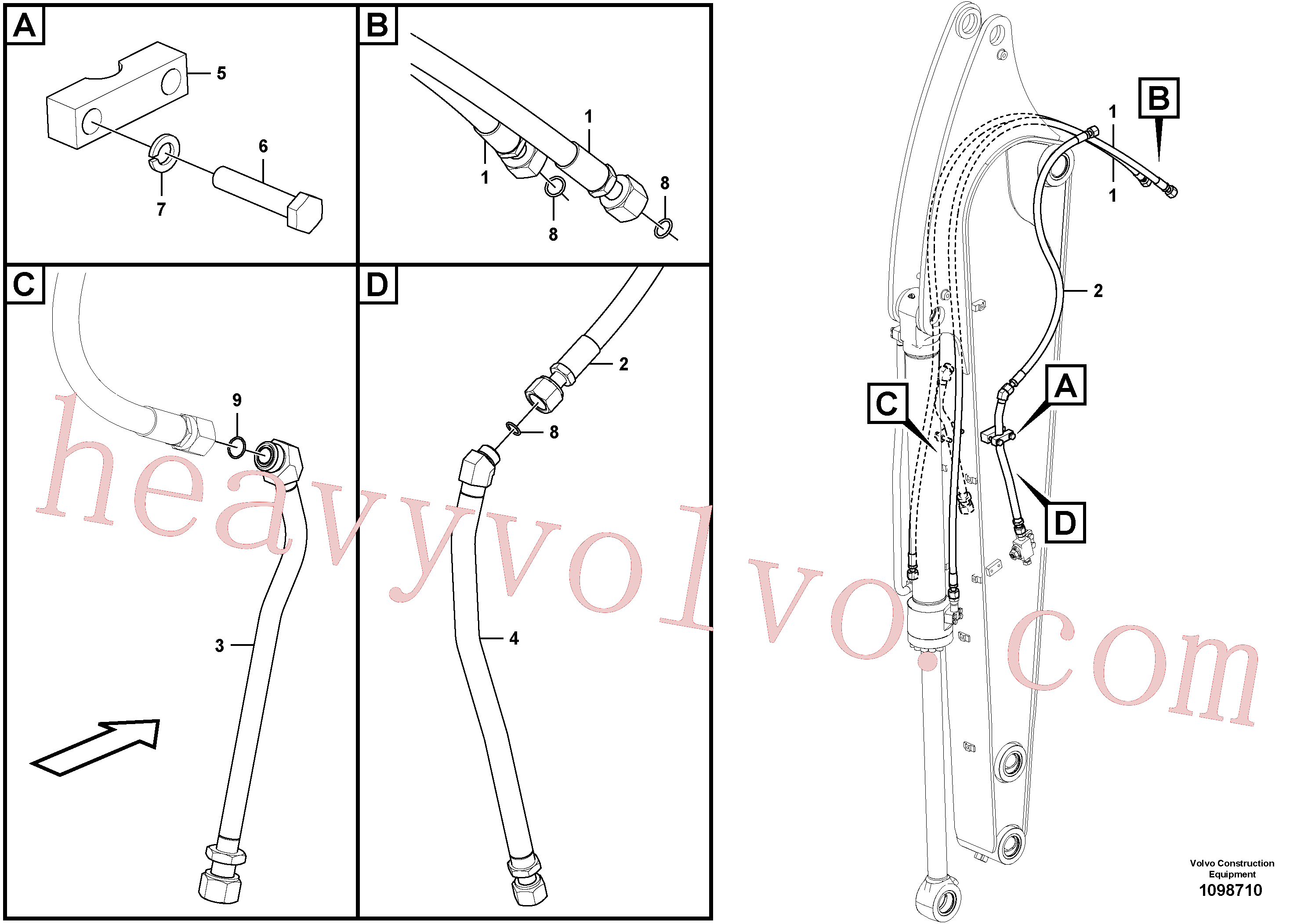 VOE14634376 for Volvo Working hydraulics, grab system on work equipment(1098710 assembly)