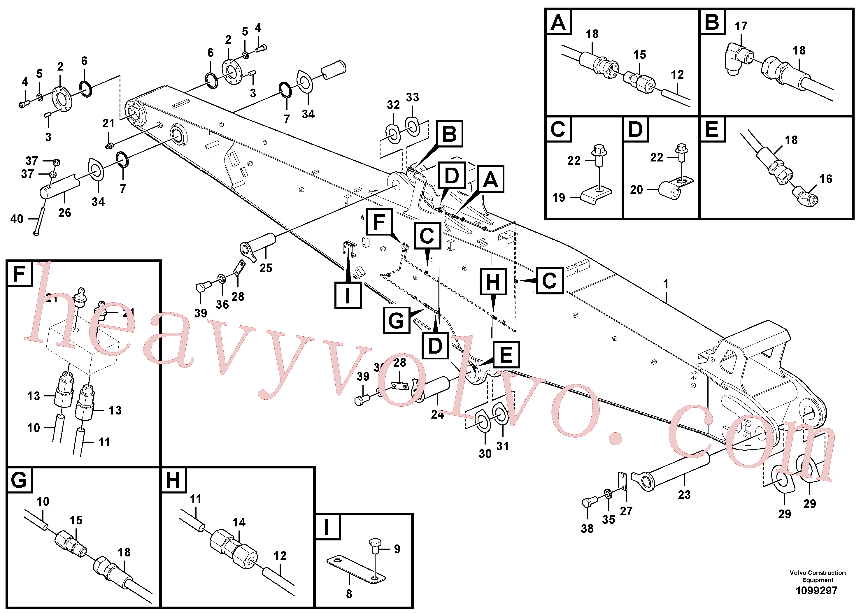 VOE14549389 for Volvo Arm, demolition(1099297 assembly)