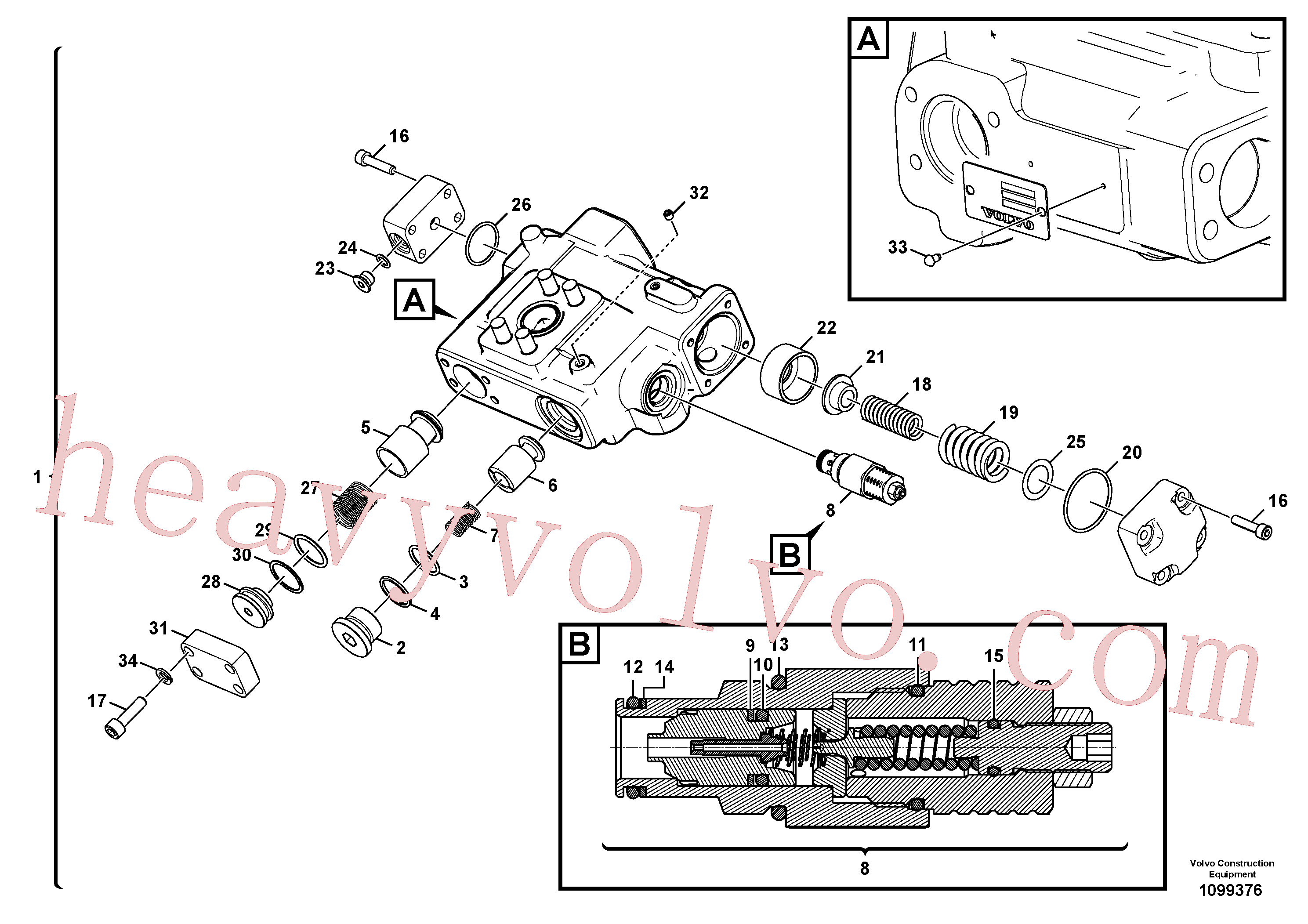 VOE14510949 for Volvo Working hydraulic, dipper arm rupture(1099376 assembly)